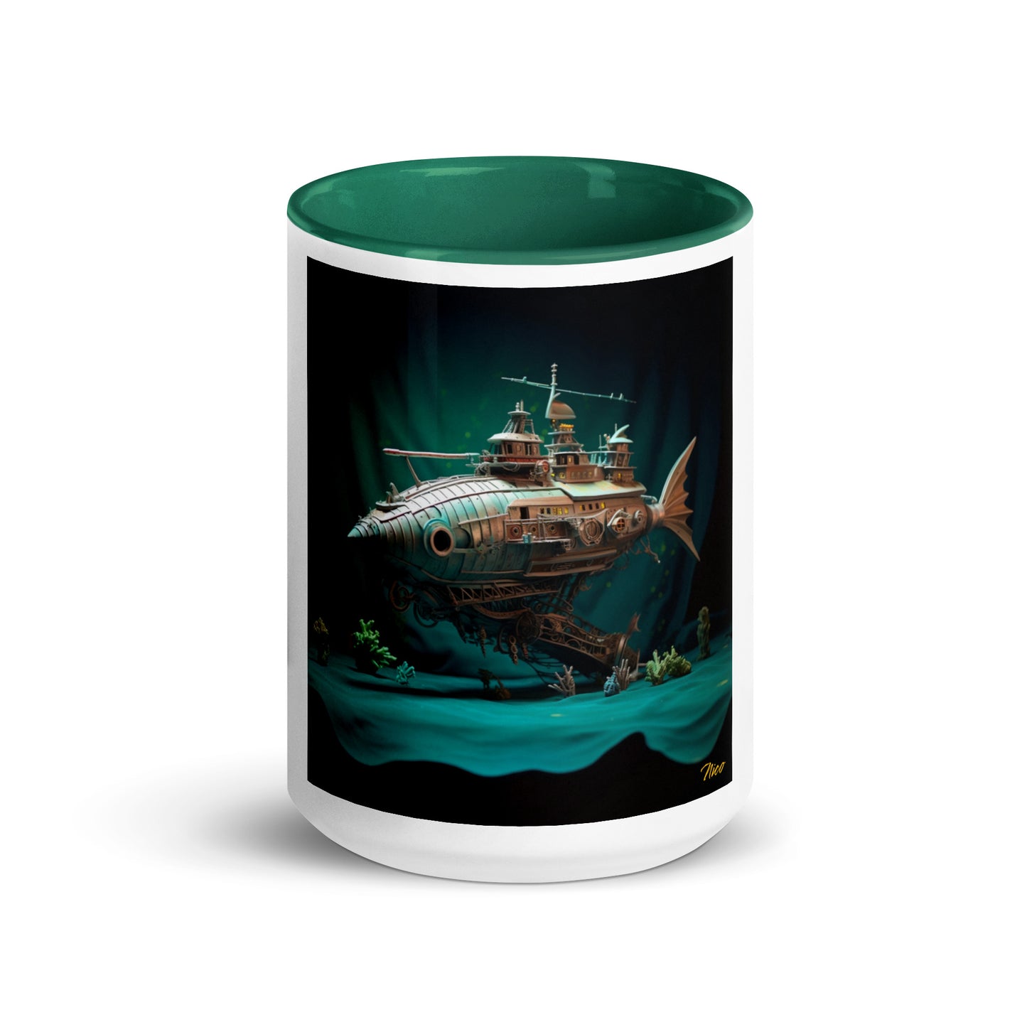 20,000 Leagues Under The Sea Series Print #2 - Mug with Color Inside