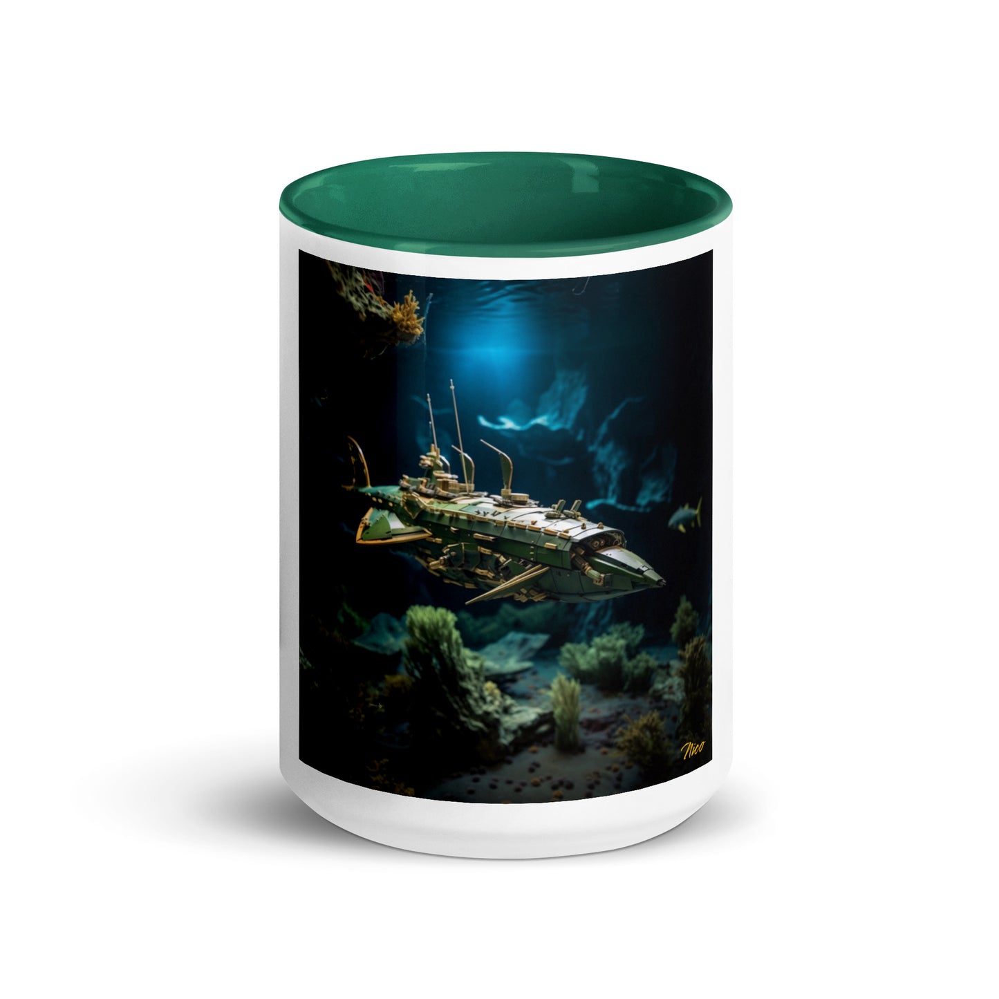 20,000 Leagues Under The Sea Series Print #1 - Mug with Color Inside