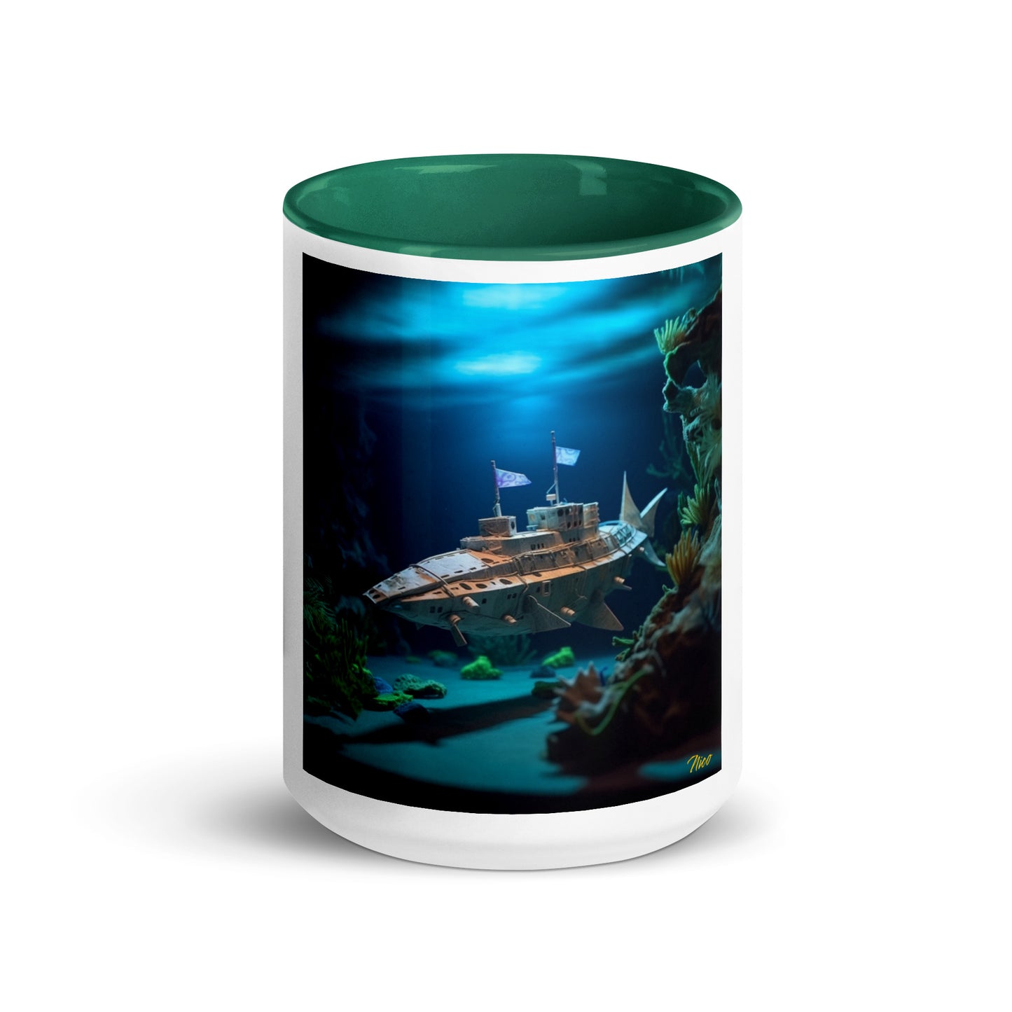 20,000 Leagues Under The Sea Series Print #3 - Mug with Color Inside