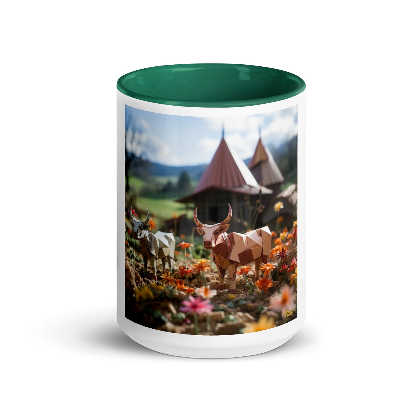 Meadow By The Farm Series Print #8 - Mug with Color Inside