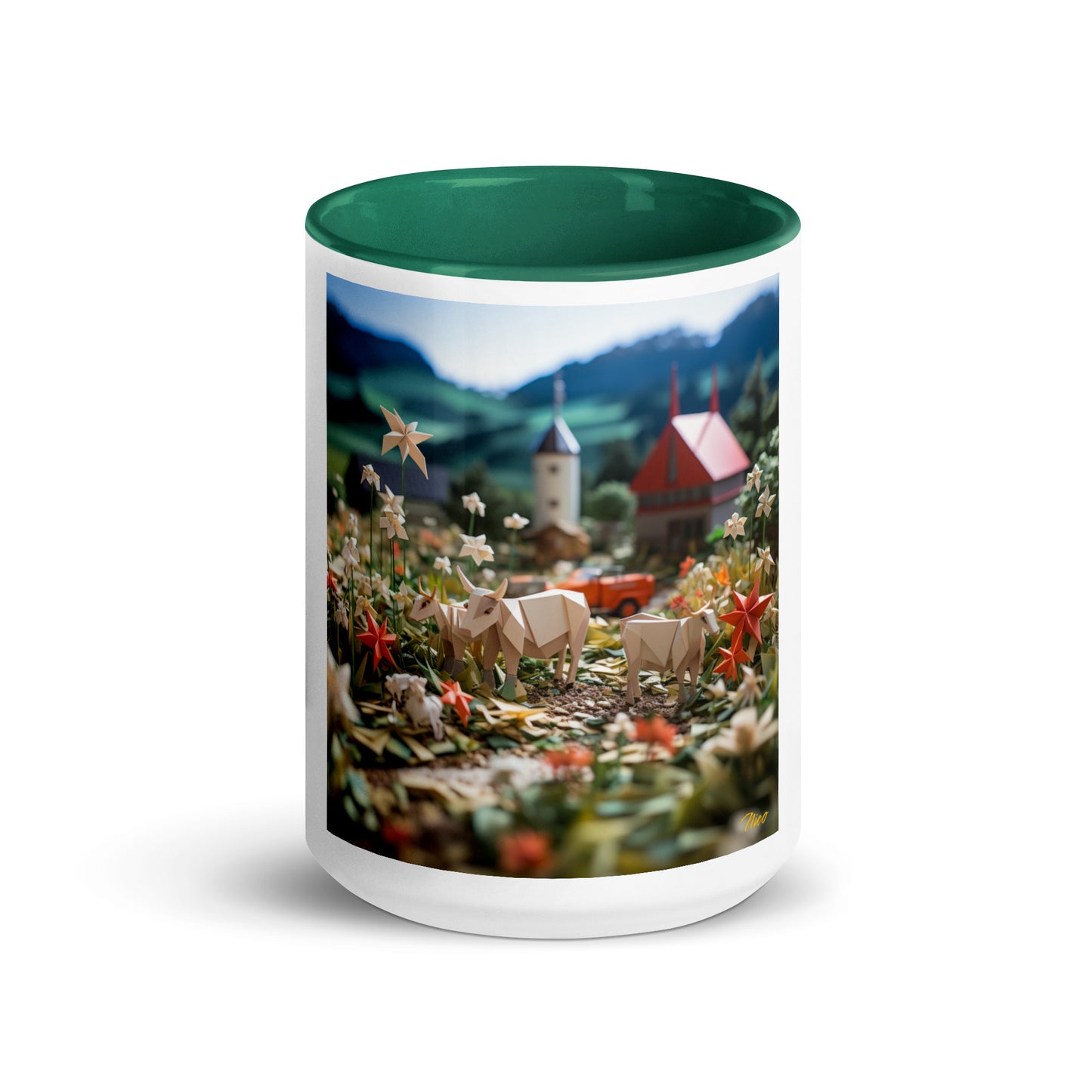 Meadow By The Farm Series Print #5 - Mug with Color Inside