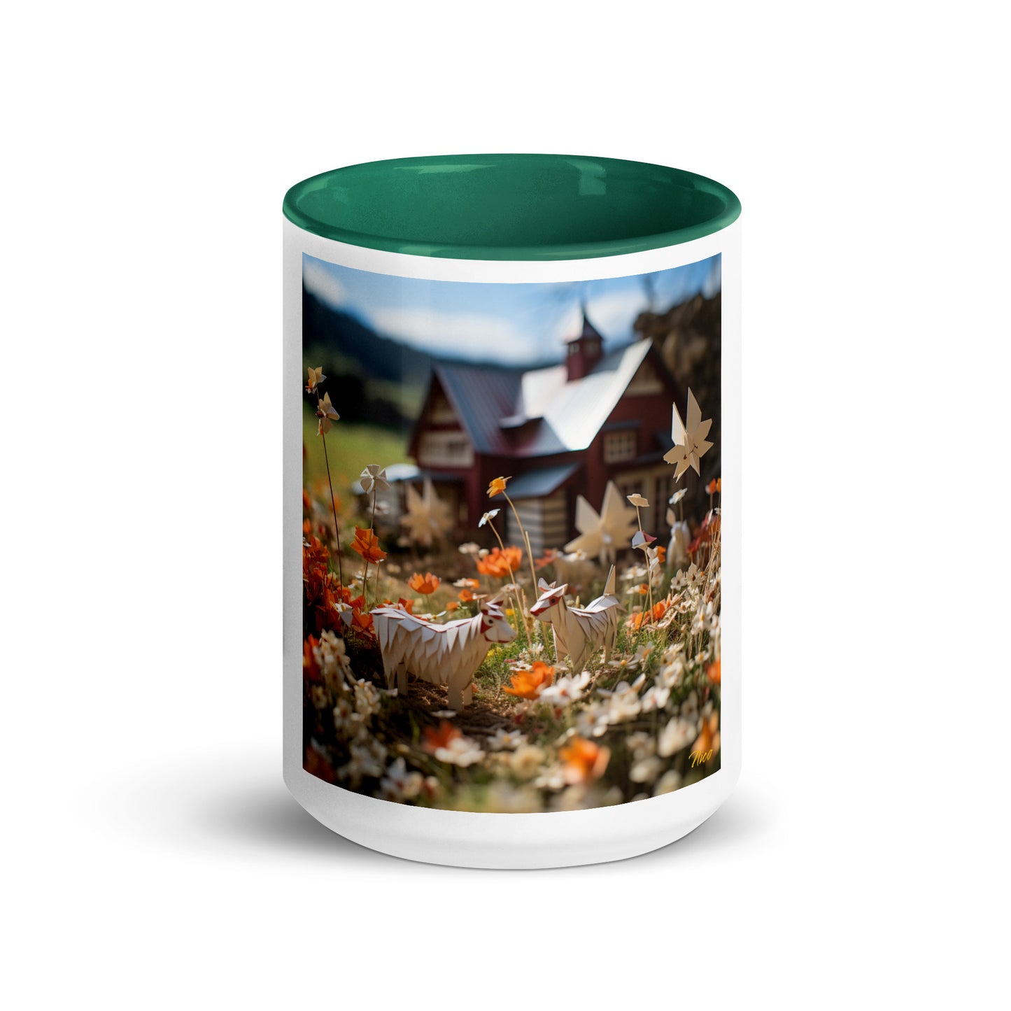 Meadow By The Farm Series Print #10 - Mug with Color Inside