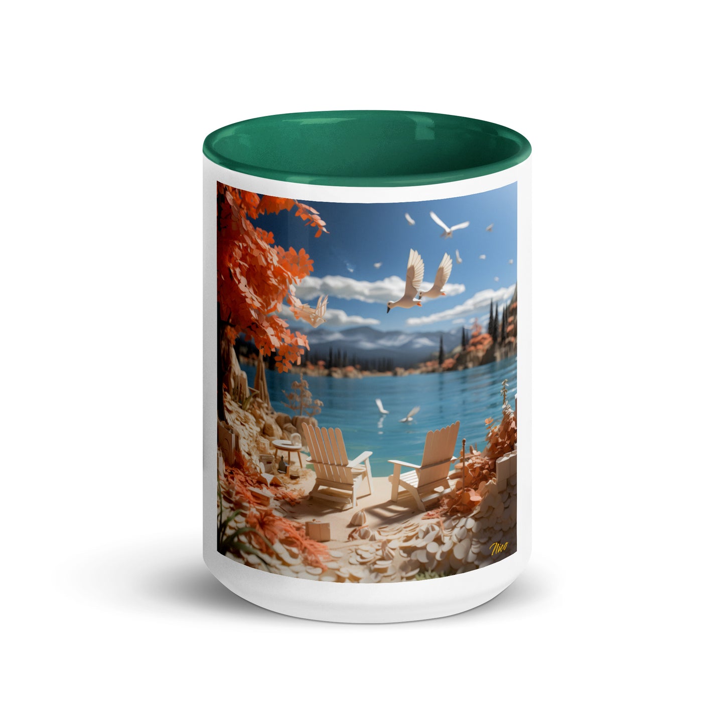 Atop The Mountain Lakeshore Series Print #10 - Mug with Color Inside