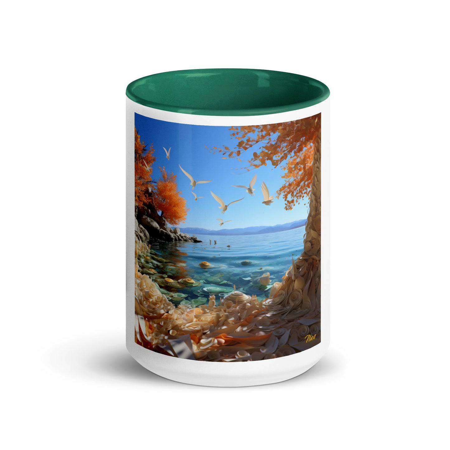 Atop The Mountain Lakeshore Series Print #9 - Mug with Color Inside