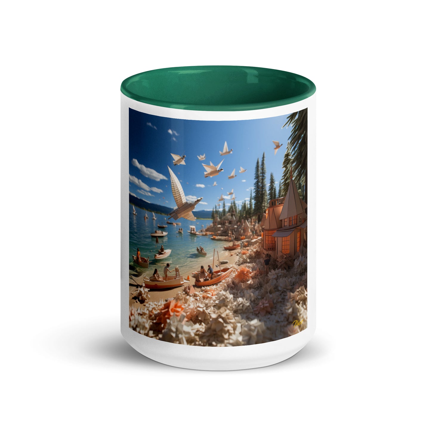 Atop The Mountain Lakeshore Series Print #6 - Mug with Color Inside