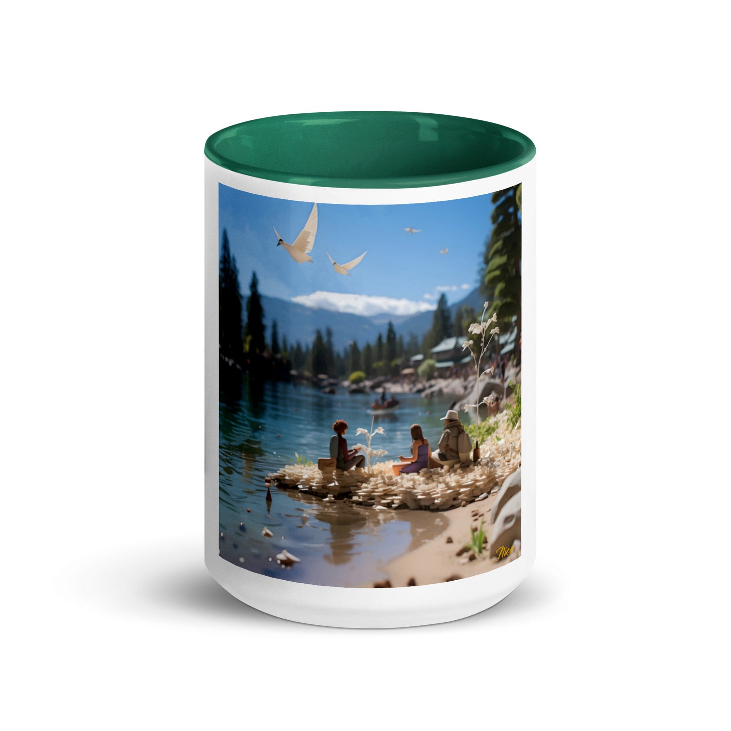 Atop The Mountain Lakeshore Series Print #7 - Mug with Color Inside