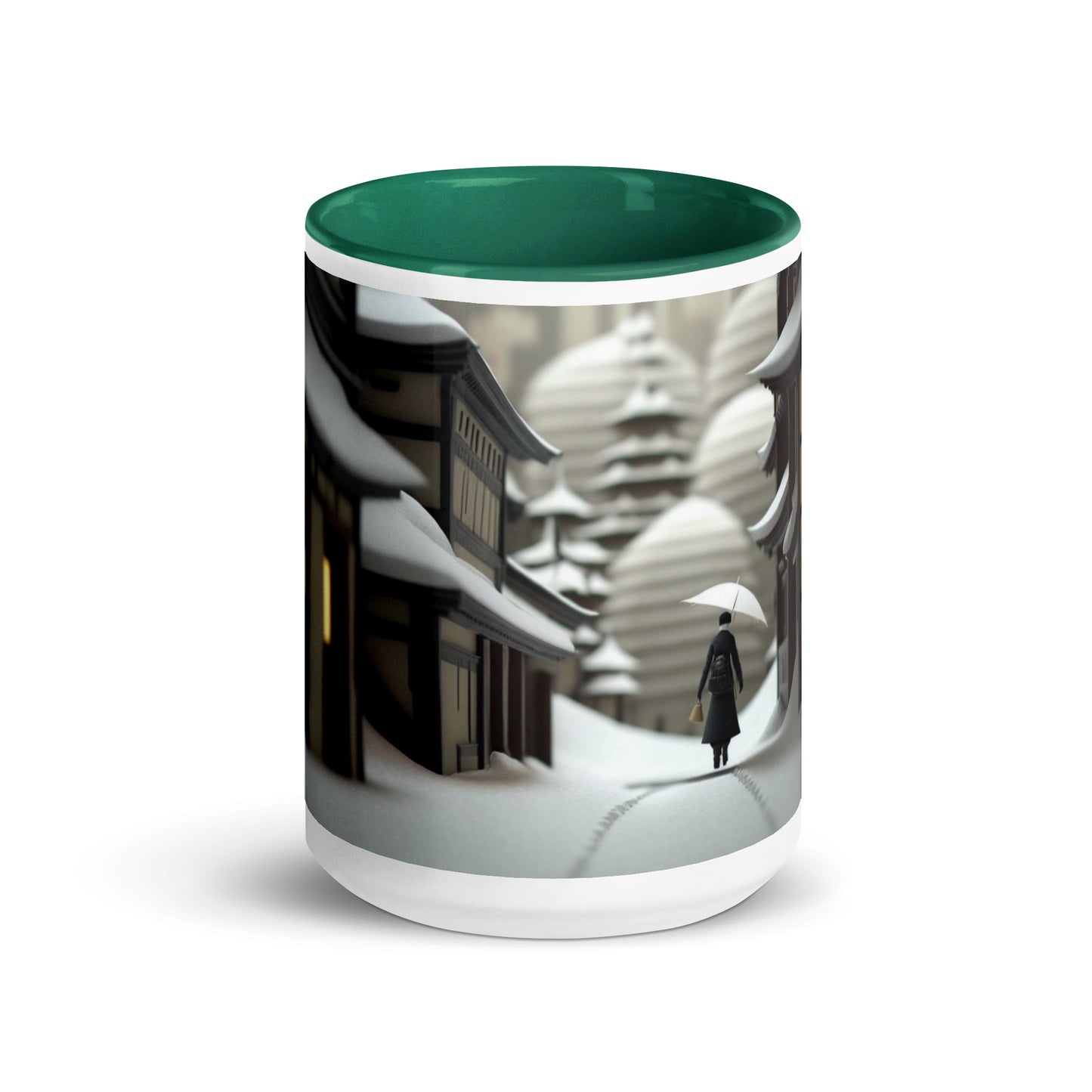 Asian Snow Series Print #4 - Mug with Color Inside