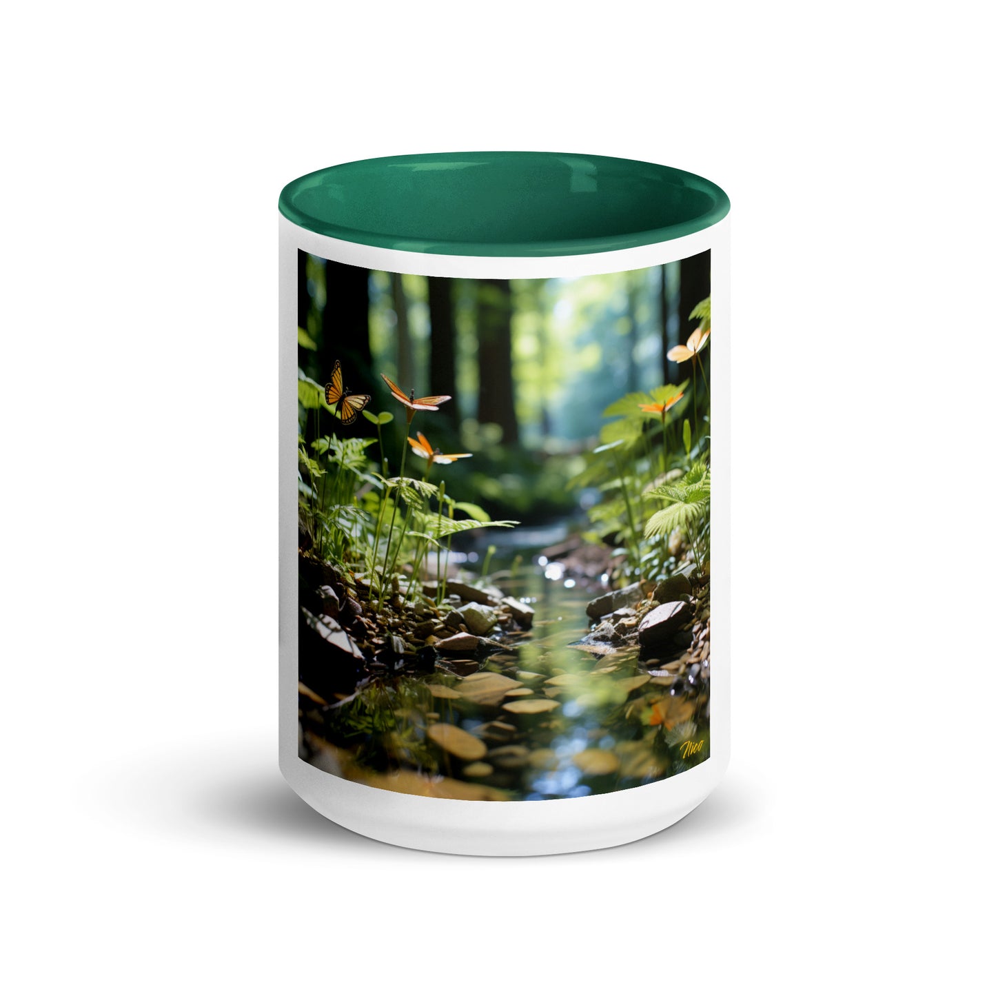 Relaxing By The Brook Series Print #9 - Mug with Color Inside