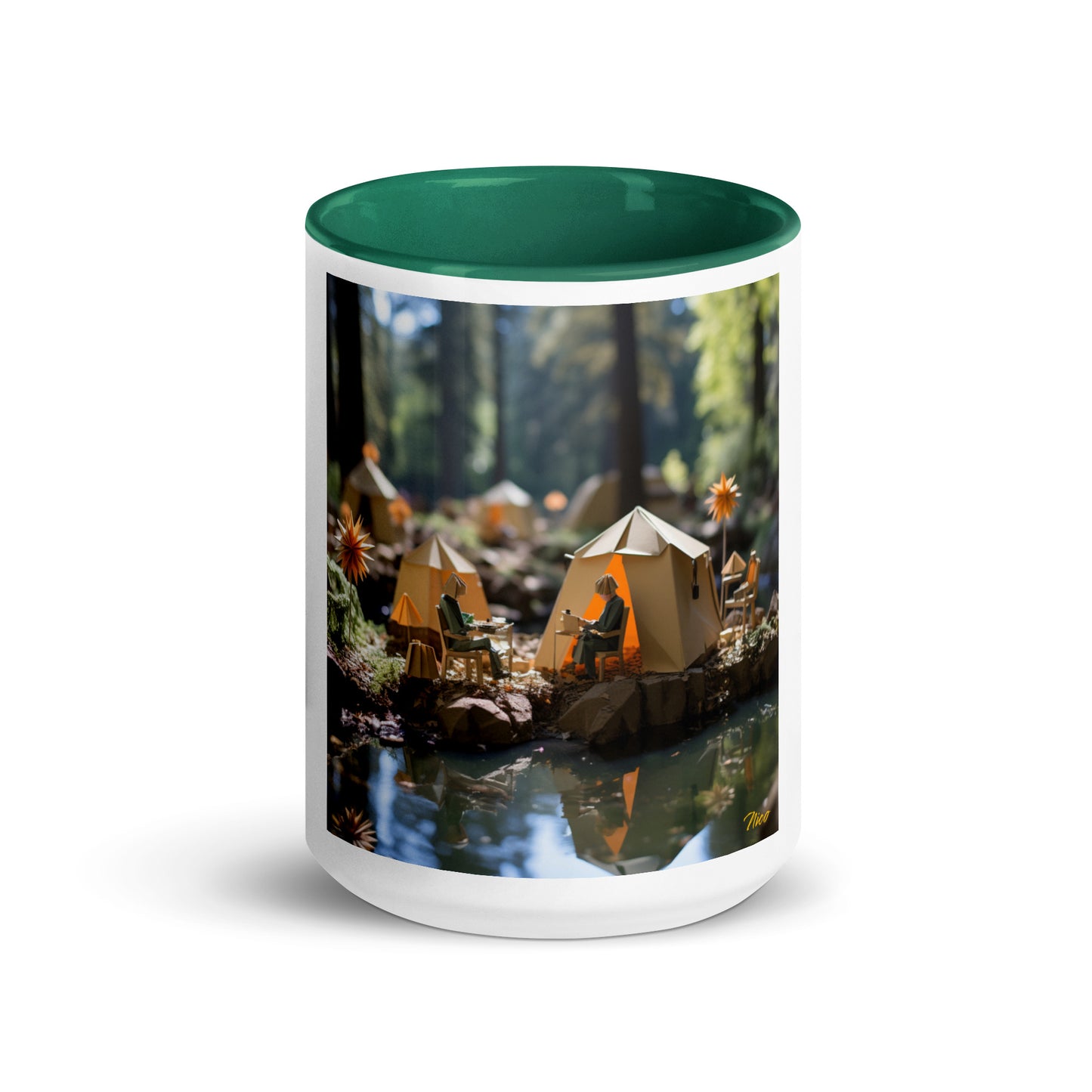 Relaxing By The Brook Series Print #4 - Mug with Color Inside