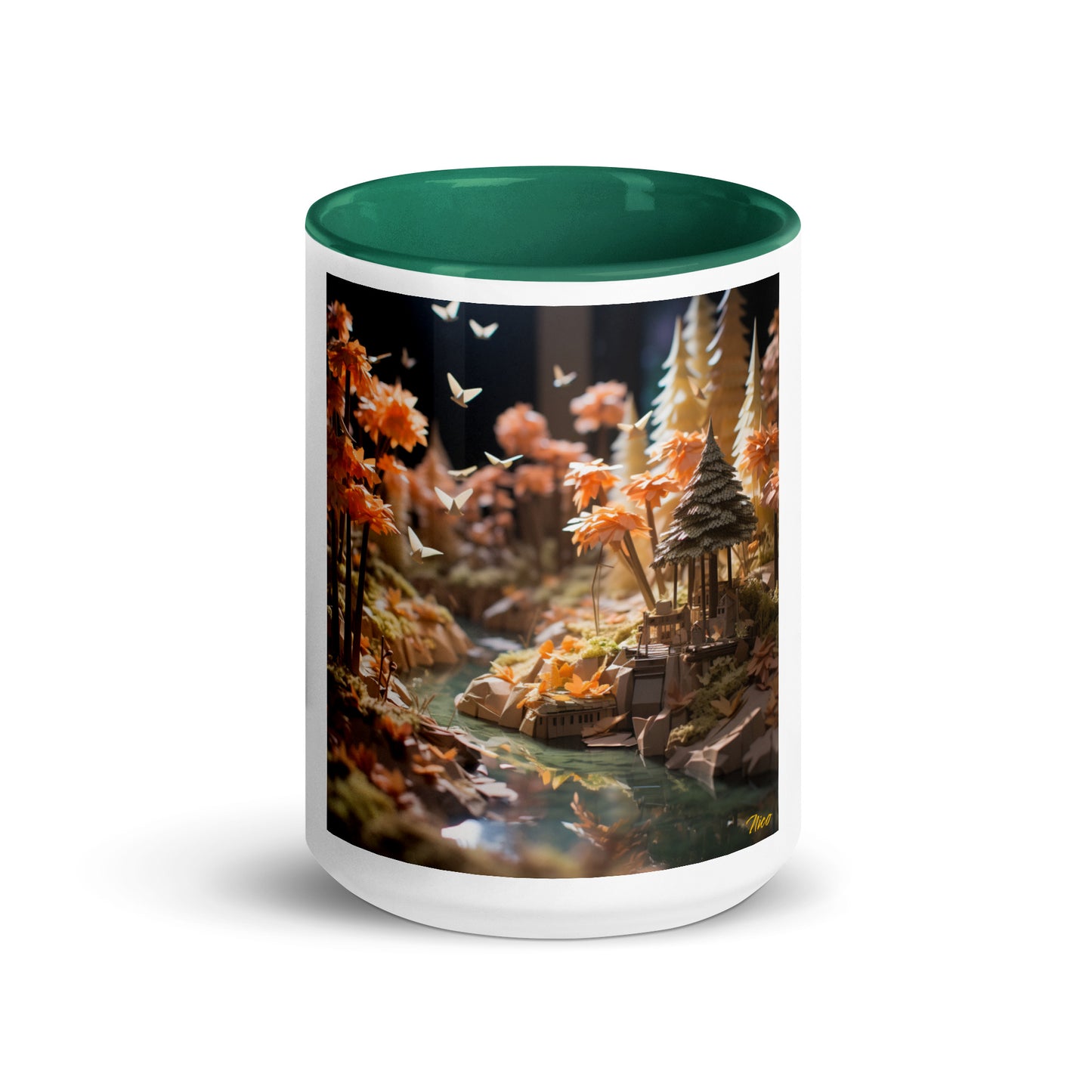 Relaxing By The Brook Series Print #3 - Mug with Color Inside