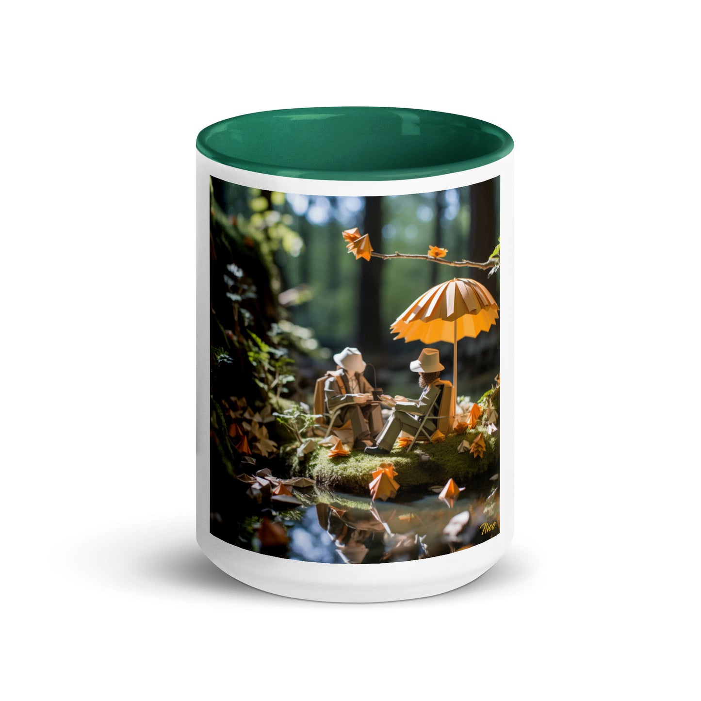 Relaxing By The Brook Series Print #2 - Mug with Color Inside