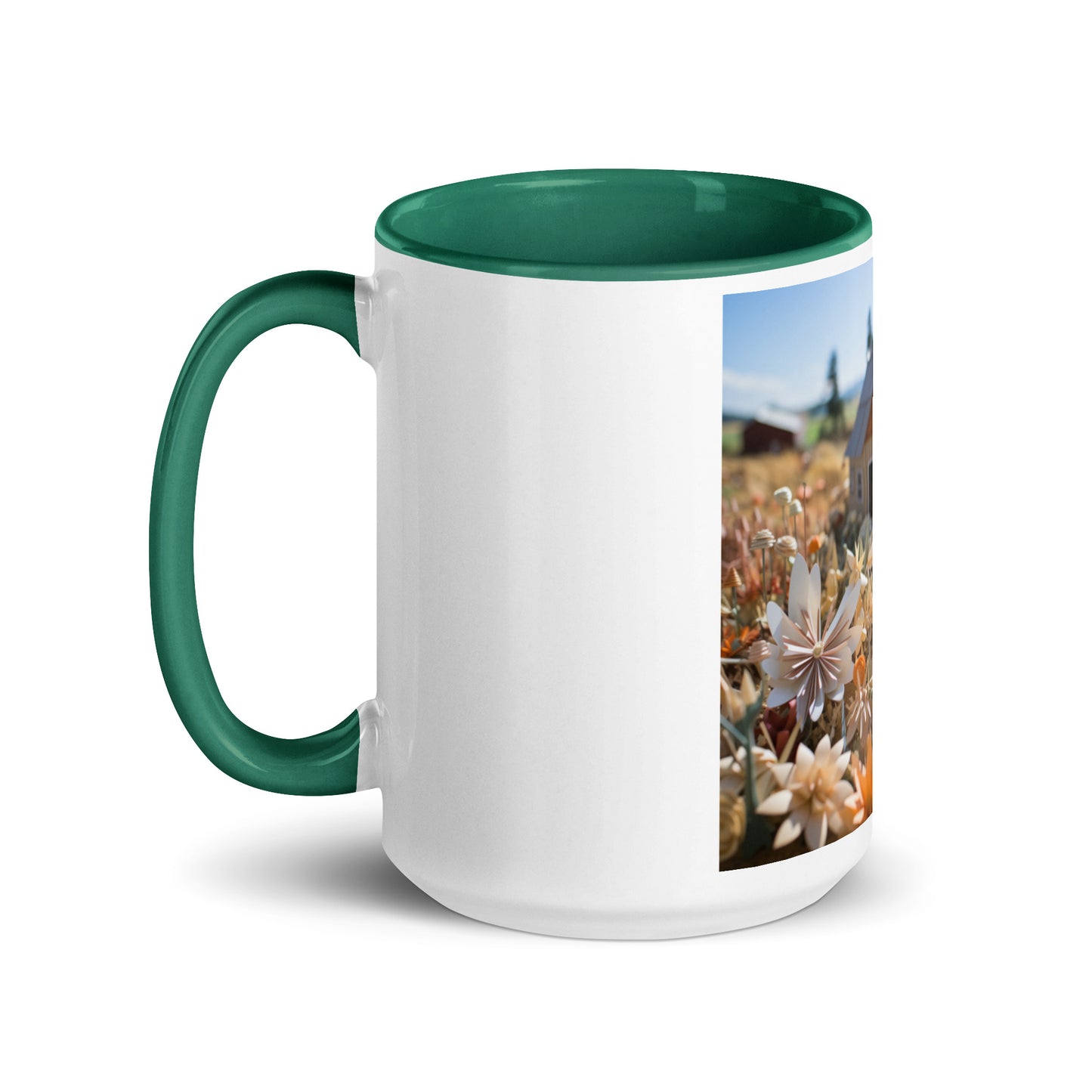 Meadow By The Farm Series Print #4 - Mug with Color Inside