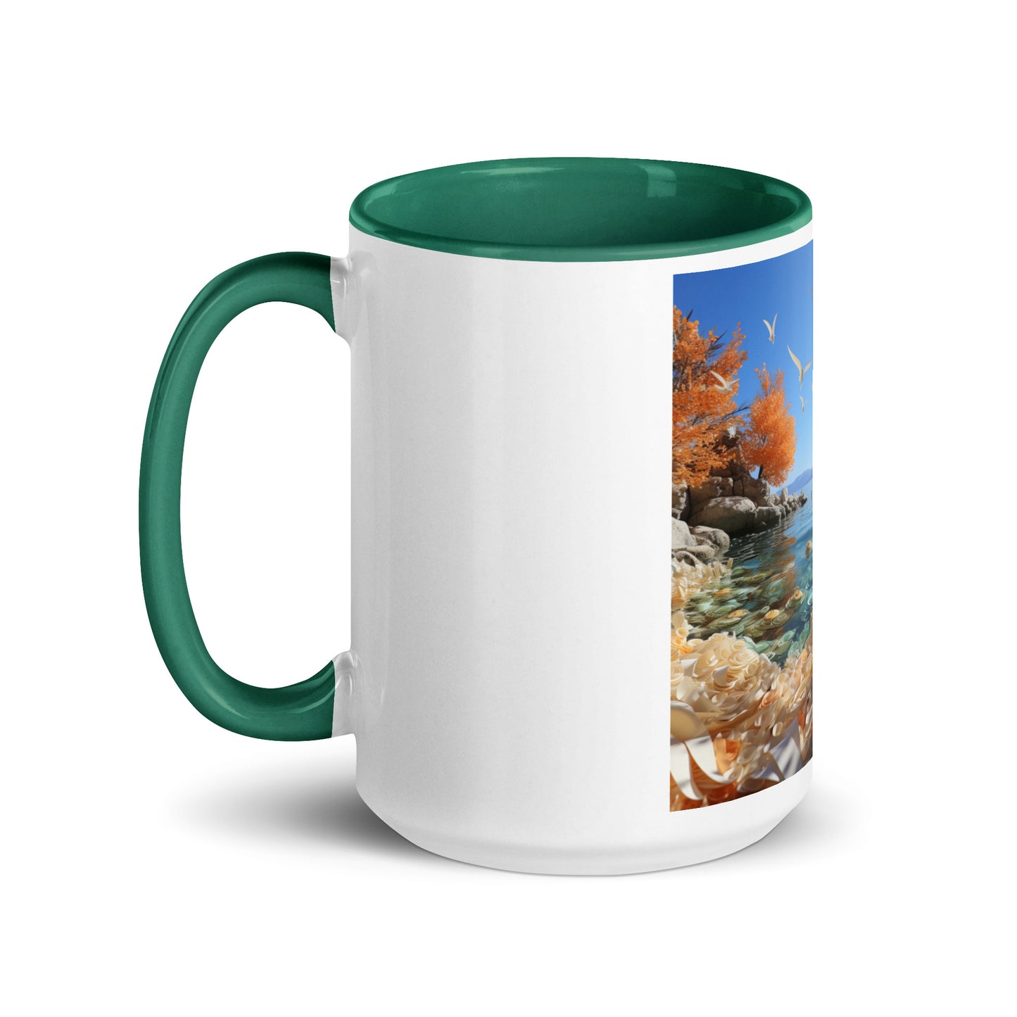 Atop The Mountain Lakeshore Series Print #9 - Mug with Color Inside