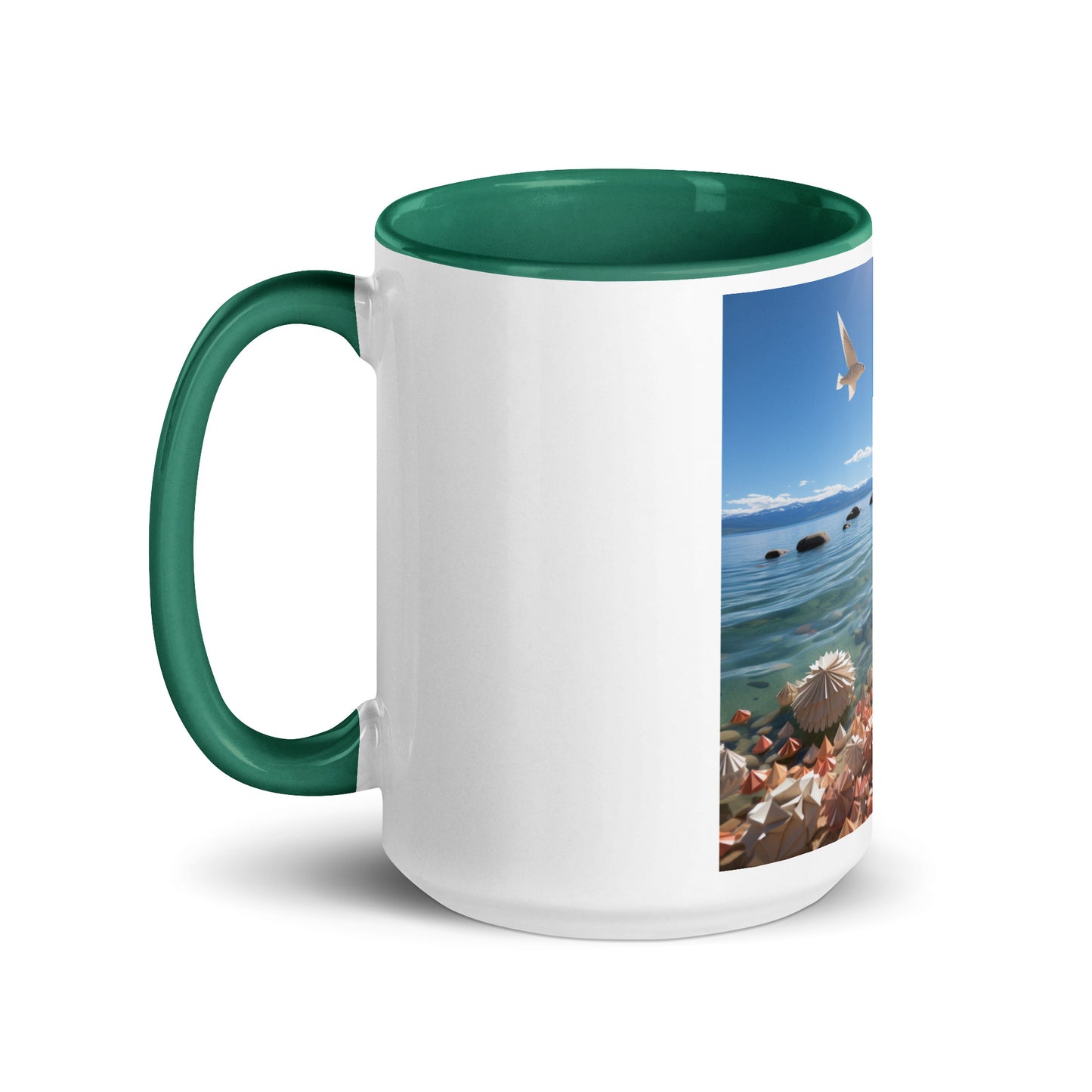 Atop The Mountain Lakeshore Series Print #3 - Mug with Color Inside