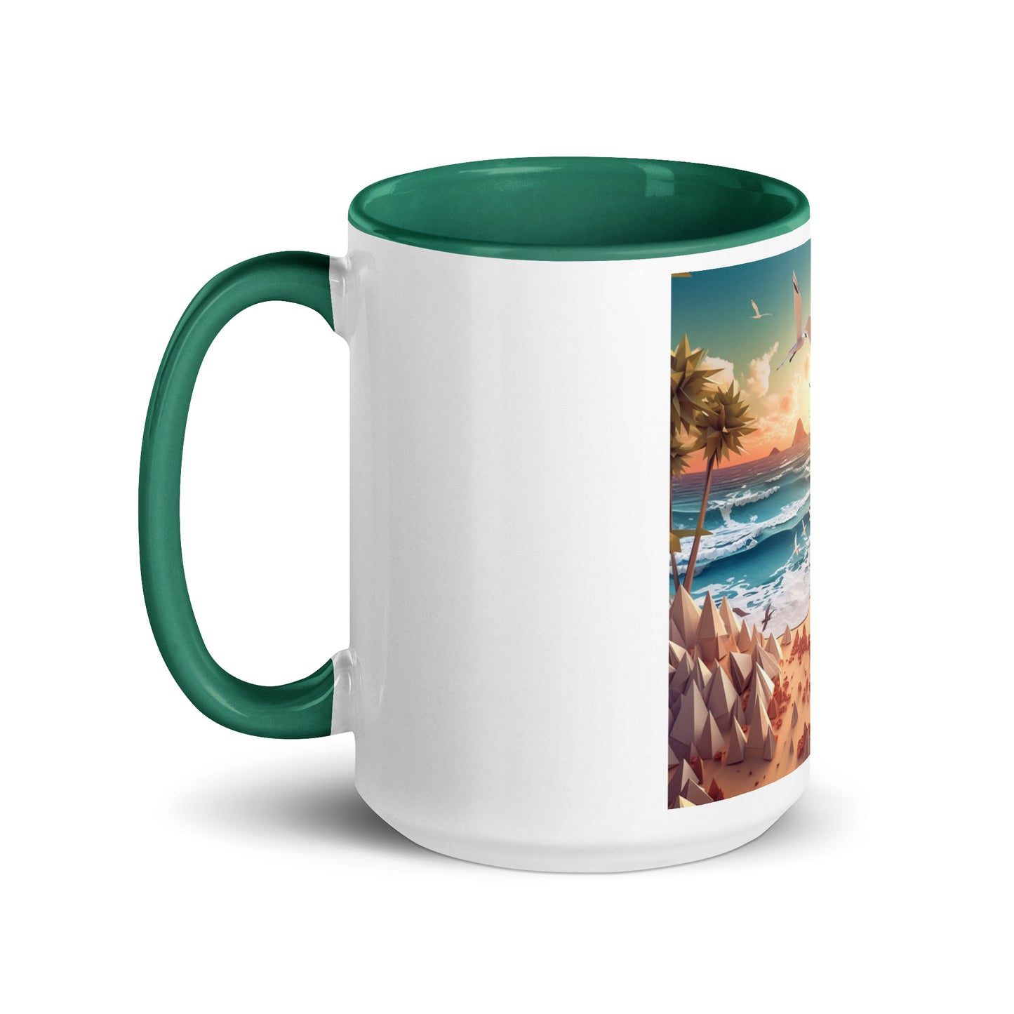 By The Seaside Series Print #4 - Mug with Color Inside