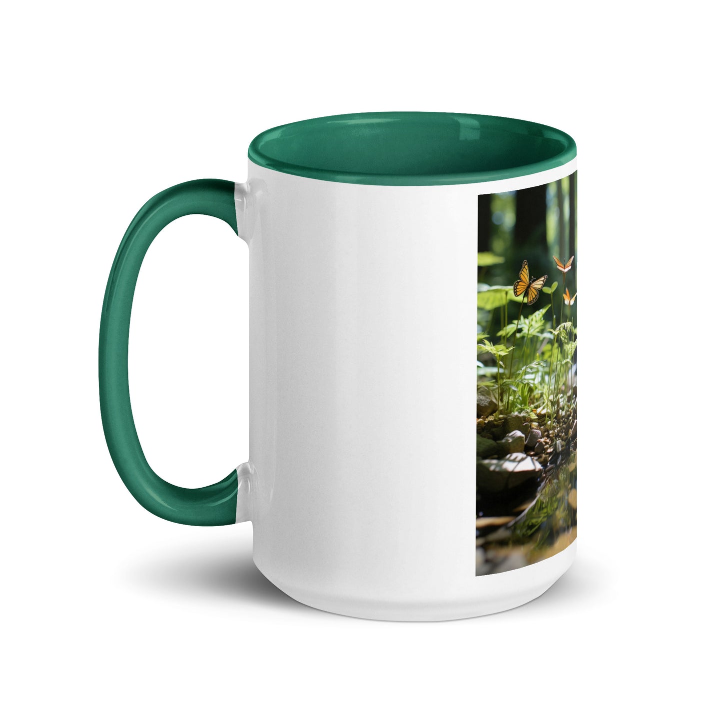 Relaxing By The Brook Series Print #9 - Mug with Color Inside