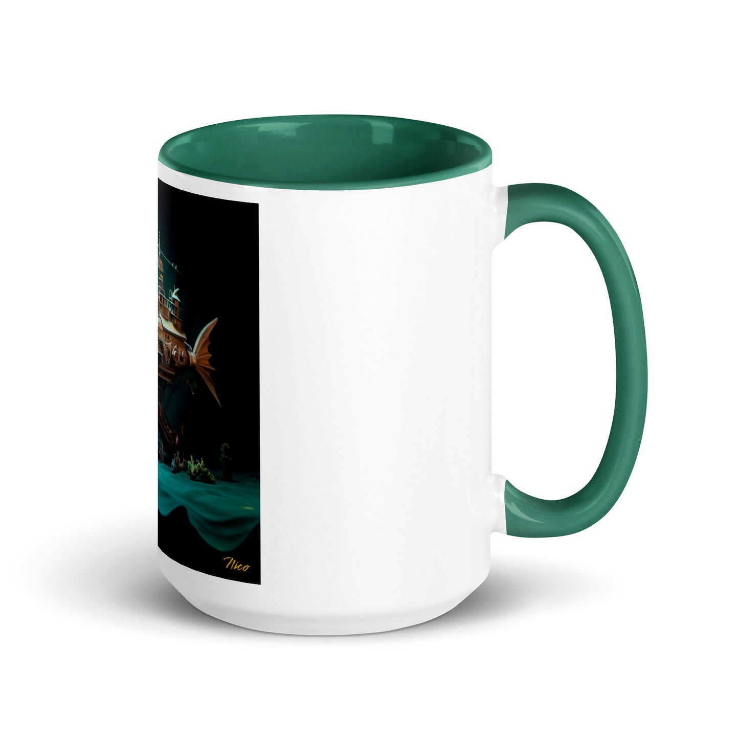 20,000 Leagues Under The Sea Series Print #2 - Mug with Color Inside