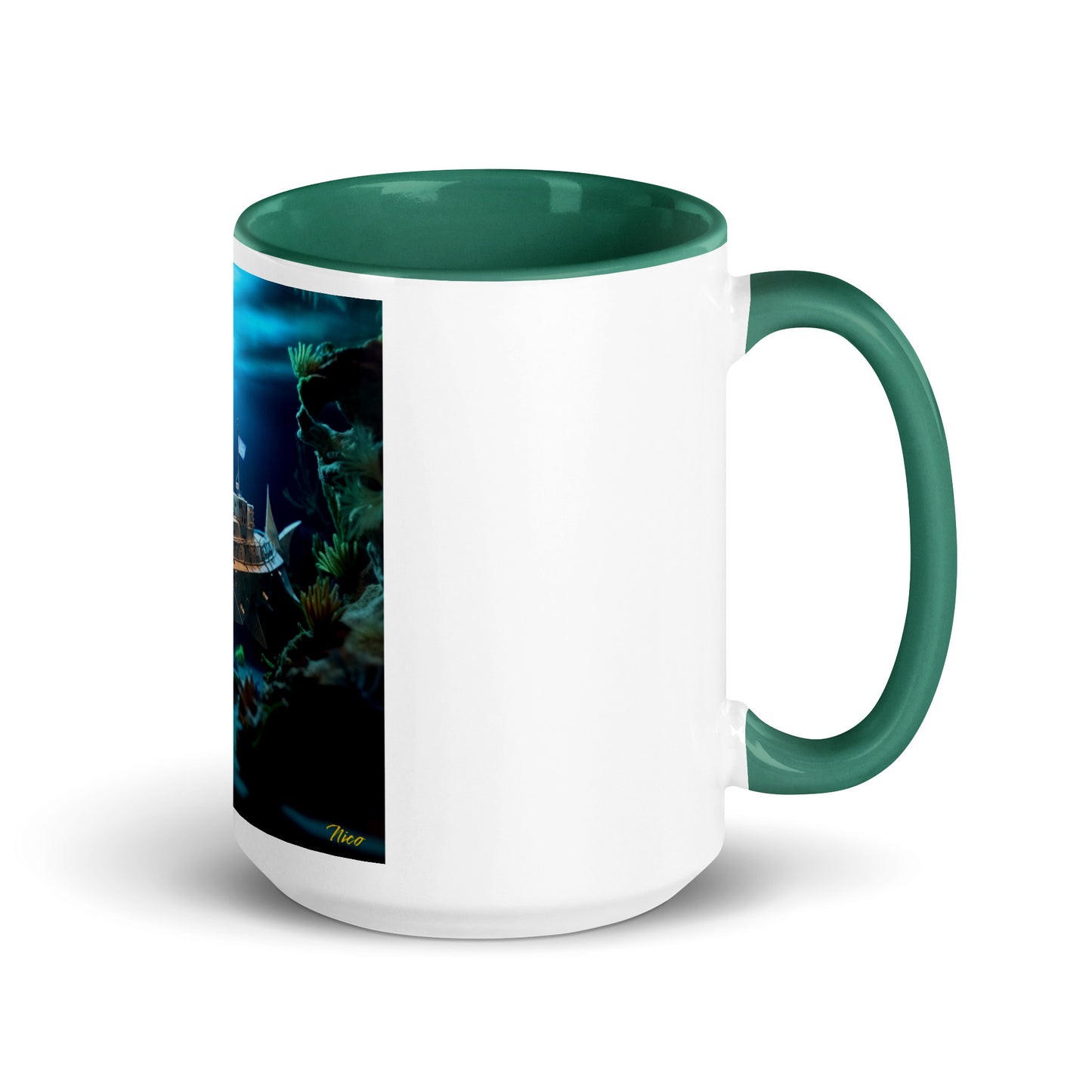 20,000 Leagues Under The Sea Series Print #3 - Mug with Color Inside