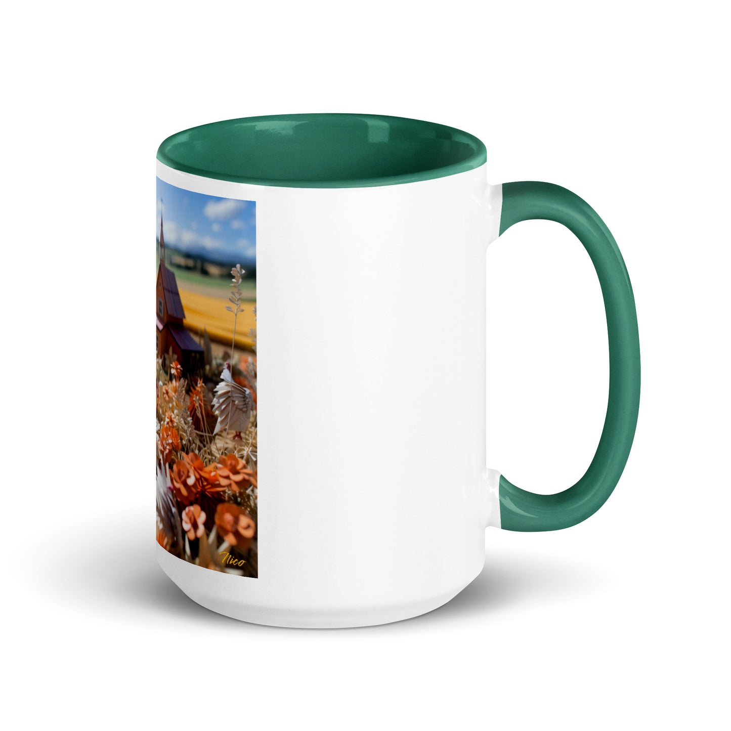 Meadow By The Farm Series Print #7 - Mug with Color Inside