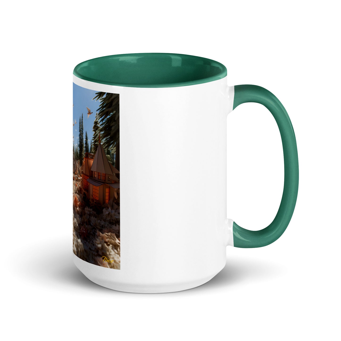 Atop The Mountain Lakeshore Series Print #6 - Mug with Color Inside