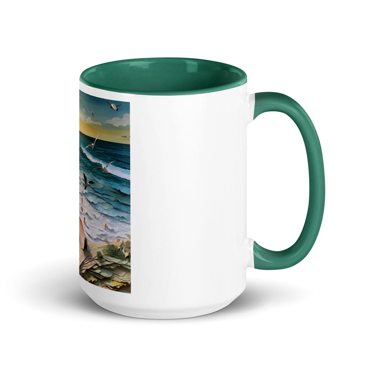 By The Seaside Series Print #6 - Mug with Color Inside