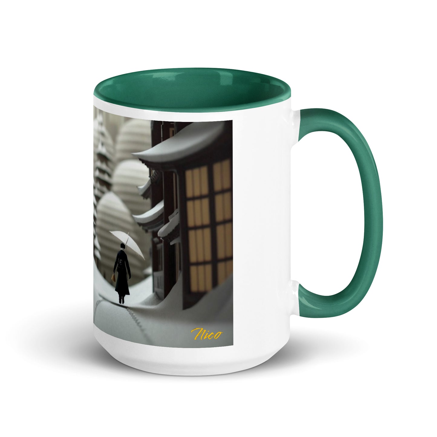 Asian Snow Series Print #4 - Mug with Color Inside