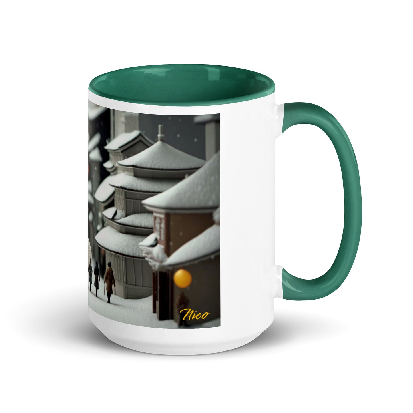 Asian Snow Series Print #3 - Mug with Color Inside