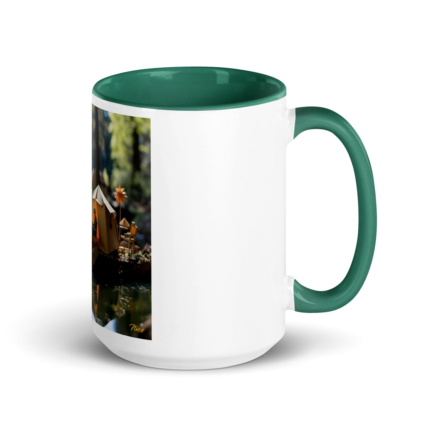 Relaxing By The Brook Series Print #4 - Mug with Color Inside