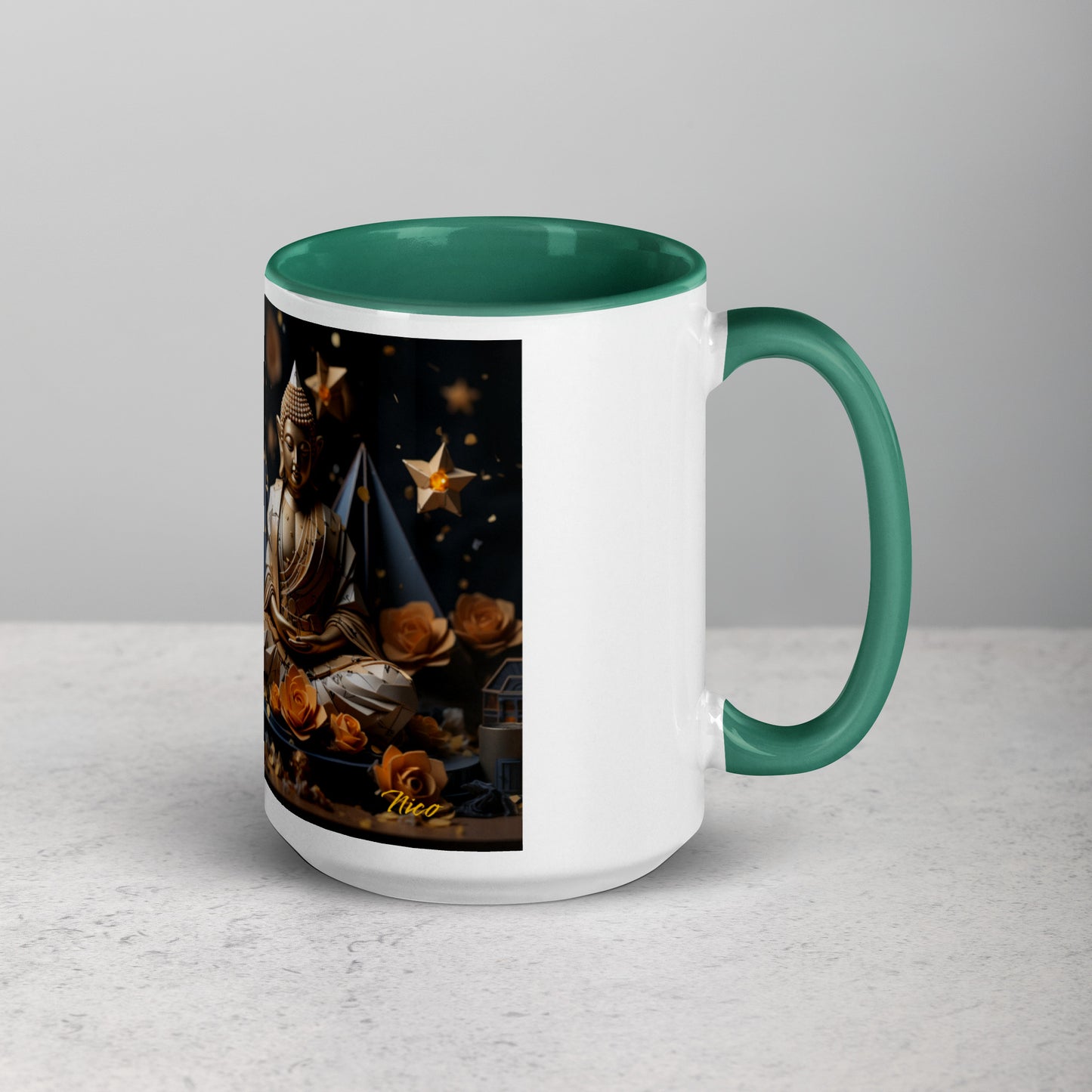 Ascending Buddha Series Print #5 - Mug with Color Inside