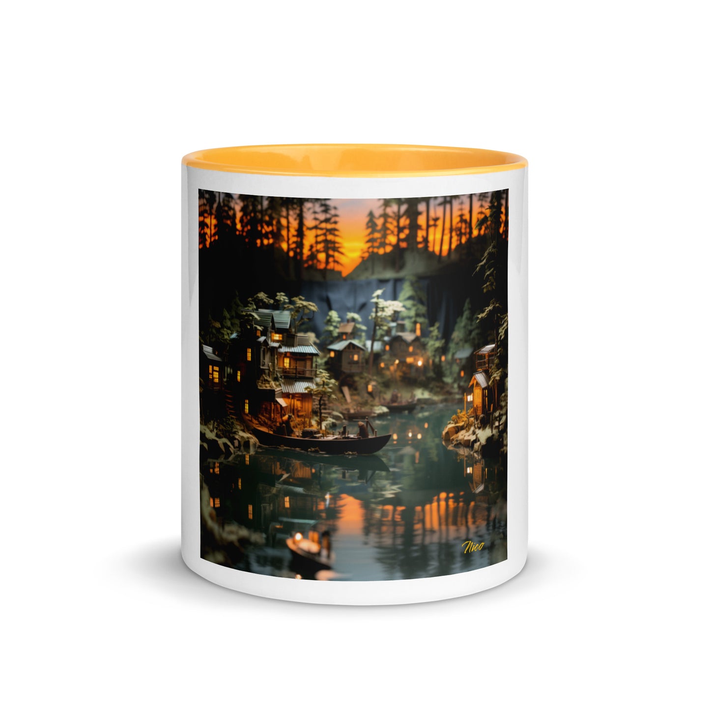 Born On A Bayou Print #2 Mug with Color Inside