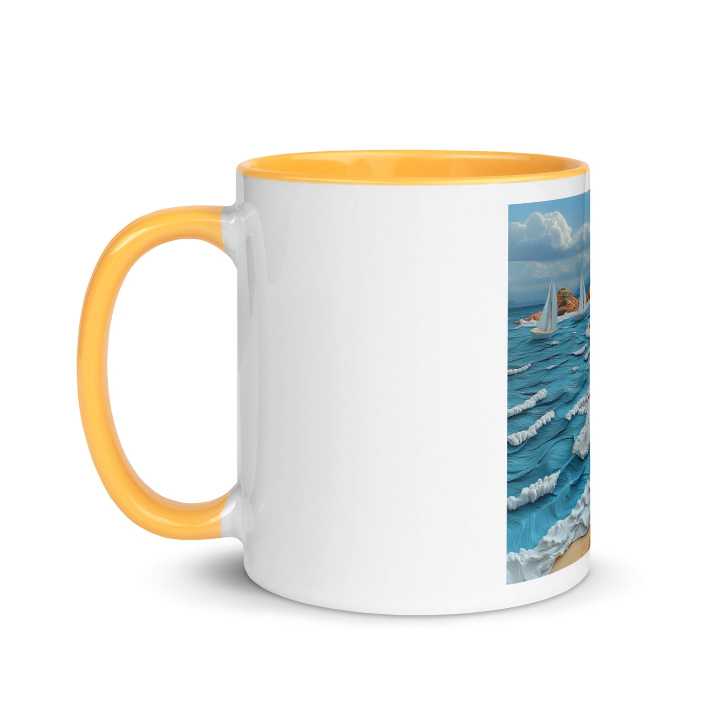 By The Seaside Series Print #4 - Mug with Color Inside