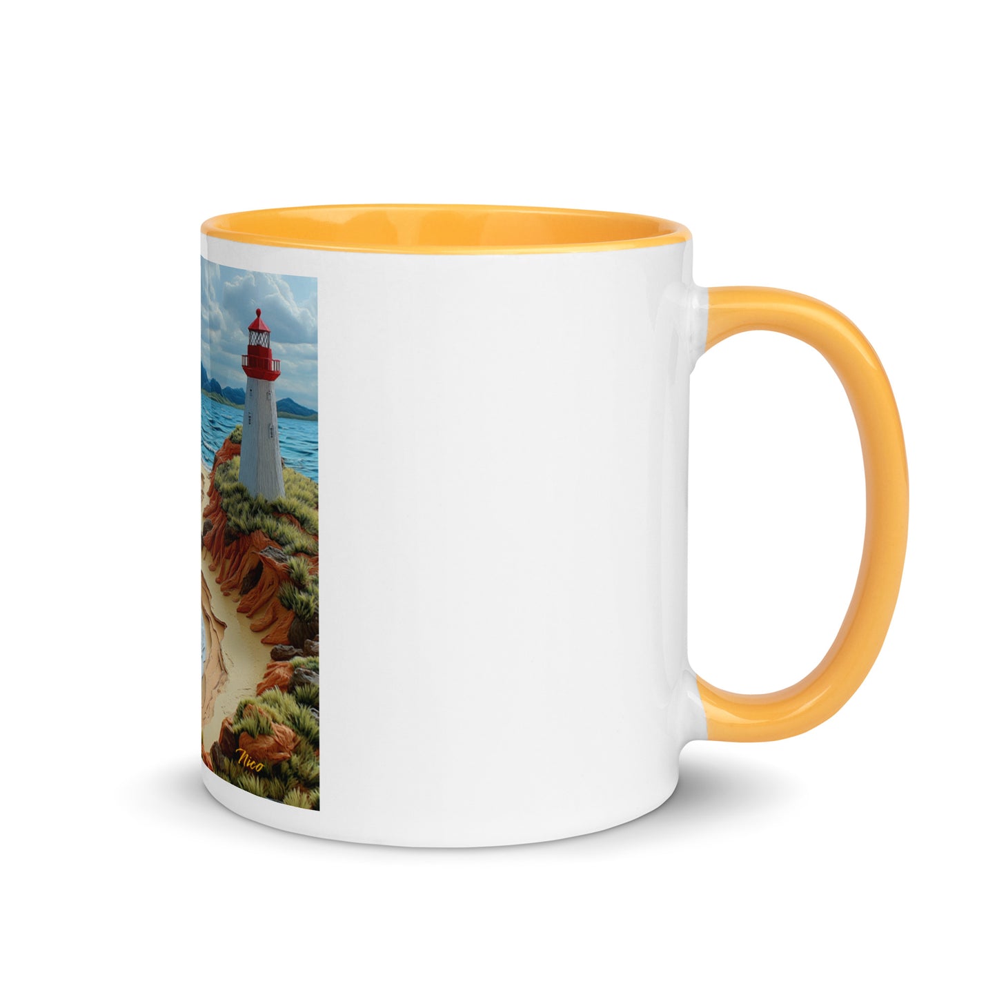 By The Seaside Series Print #4 - Mug with Color Inside