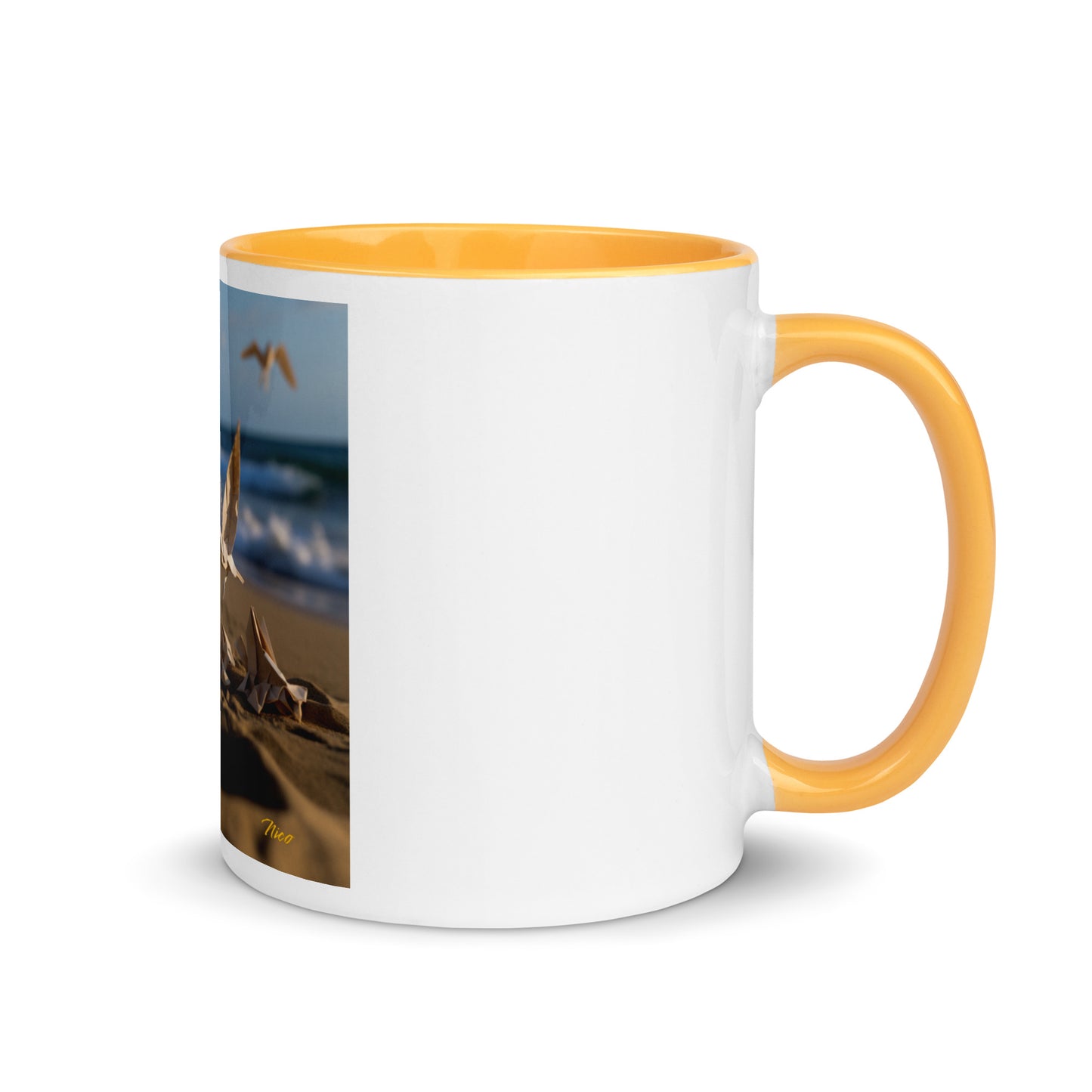 By The Seaside Series Print #7 - Mug with Color Inside