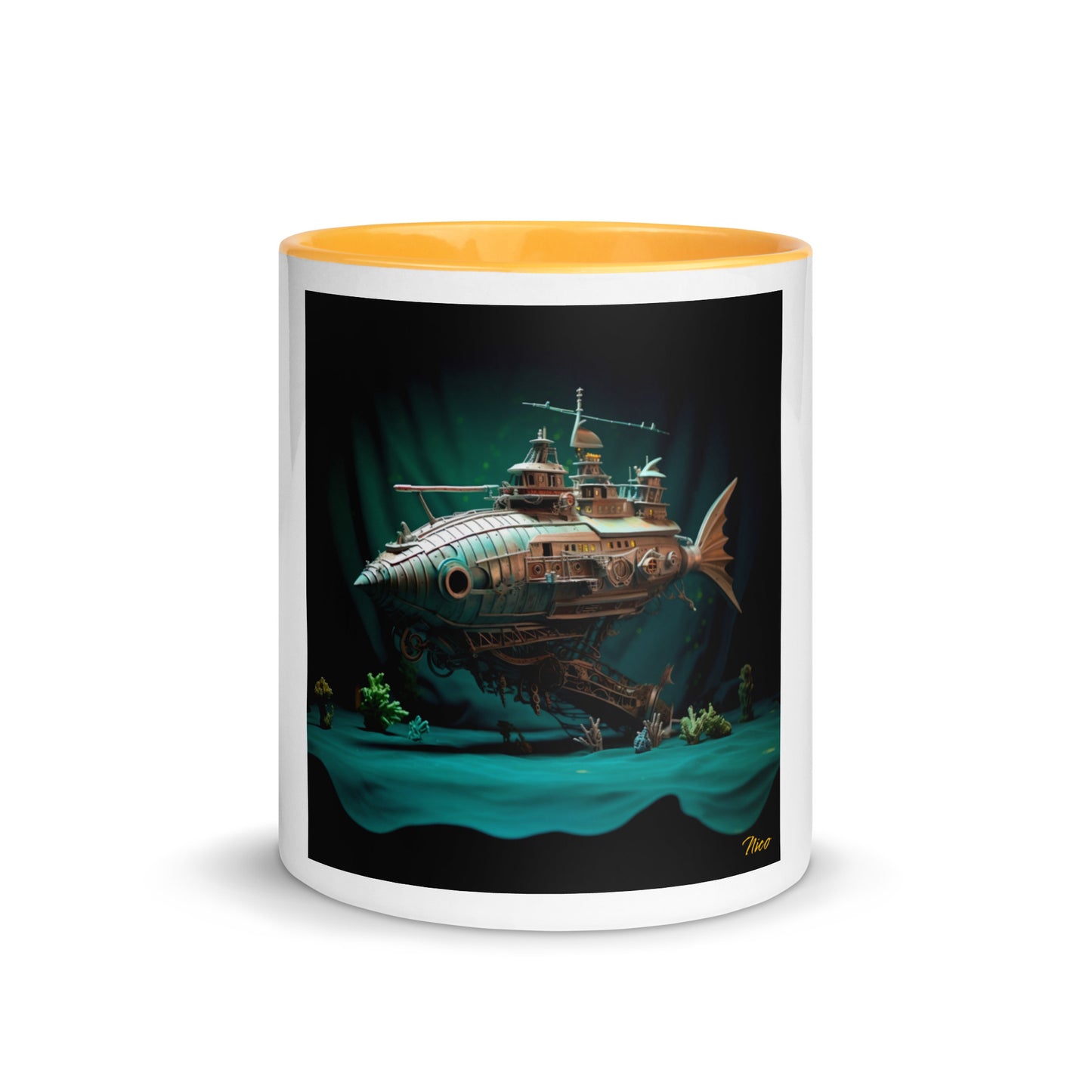 20,000 Leagues Under The Sea Series Print #2 - Mug with Color Inside