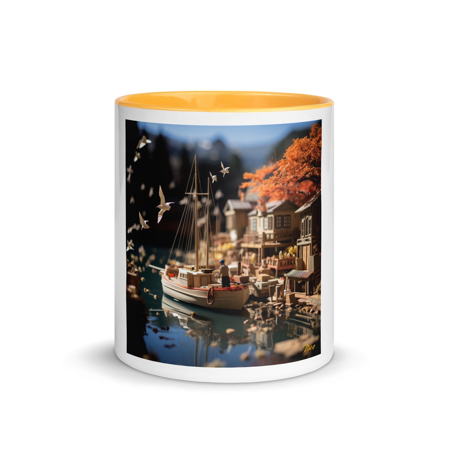 On The Docks By The Bay Series Print #1 - Mug with Color Inside