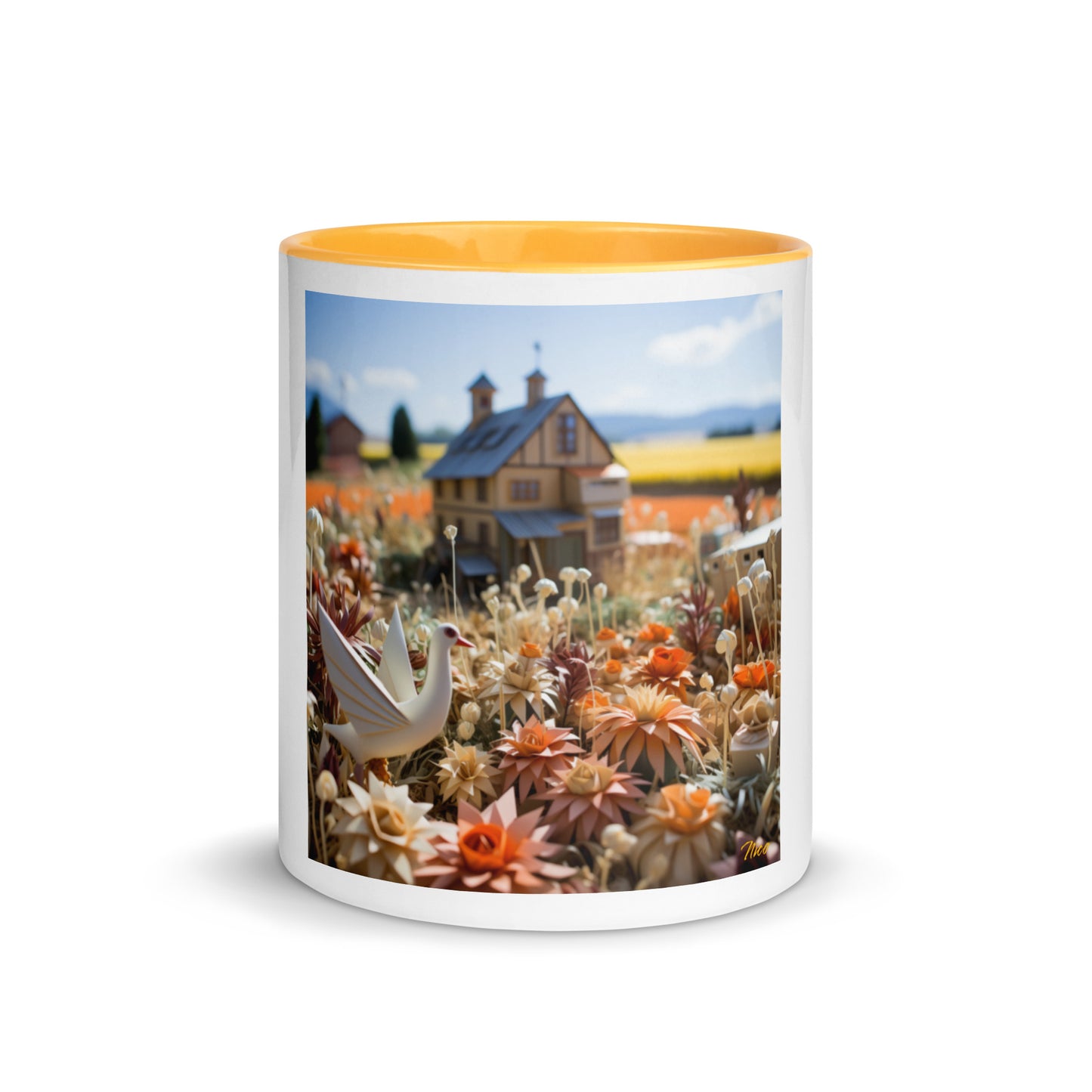 Meadow By The Farm Series Print #9 - Mug with Color Inside