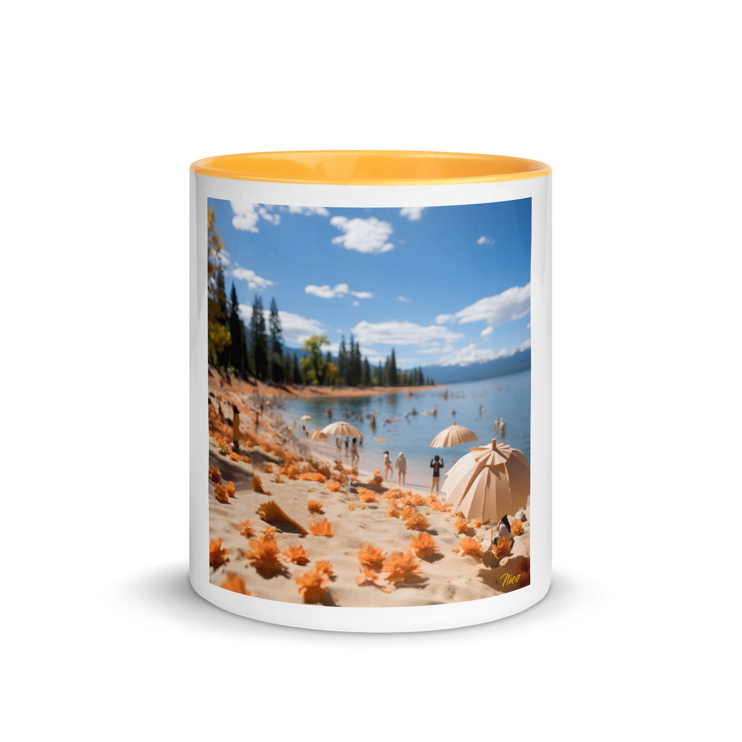 Atop The Mountain Lakeshore Series Print #8 - Mug with Color Inside