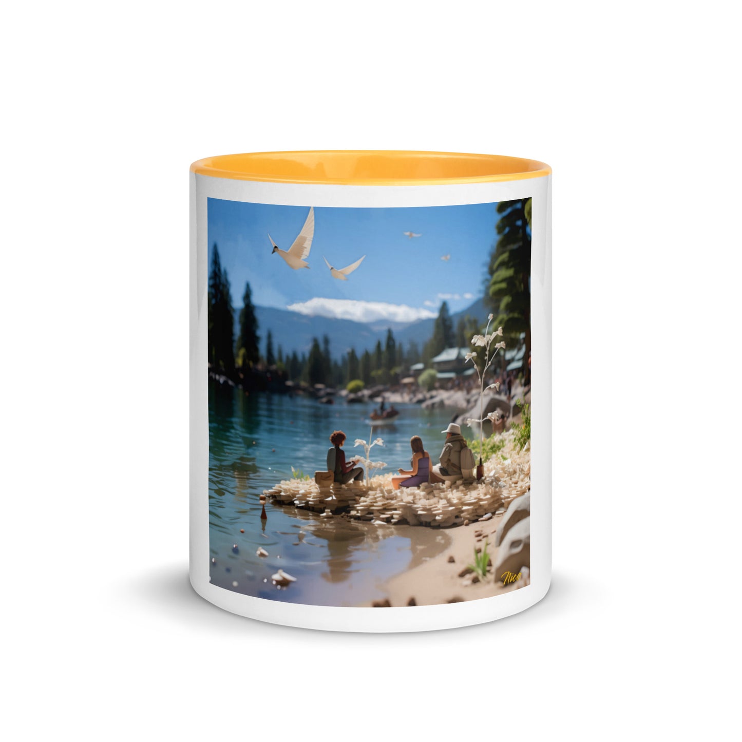 Atop The Mountain Lakeshore Series Print #7 - Mug with Color Inside