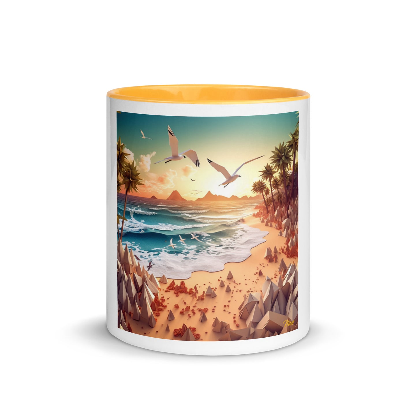 By The Seaside Series Print #4 - Mug with Color Inside