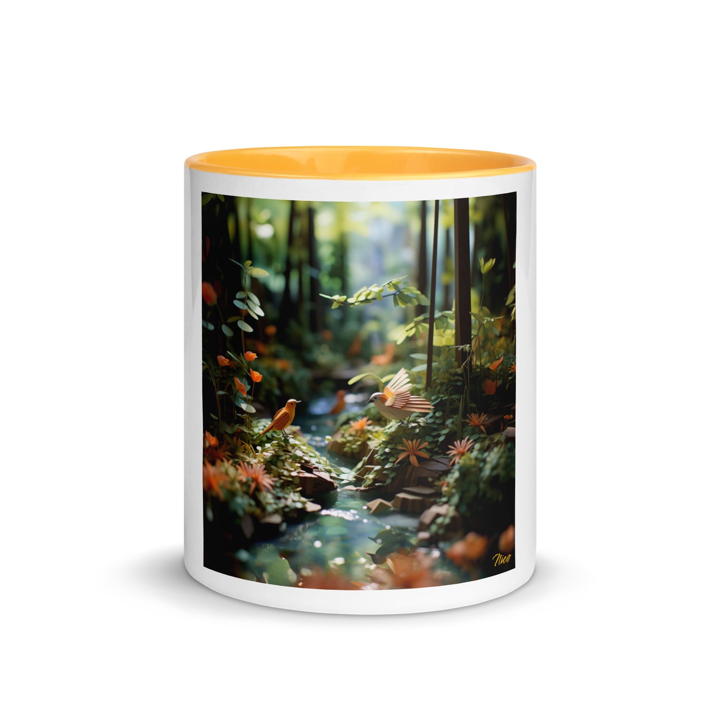 Relaxing By The Brook Series Print #6 - Mug with Color Inside