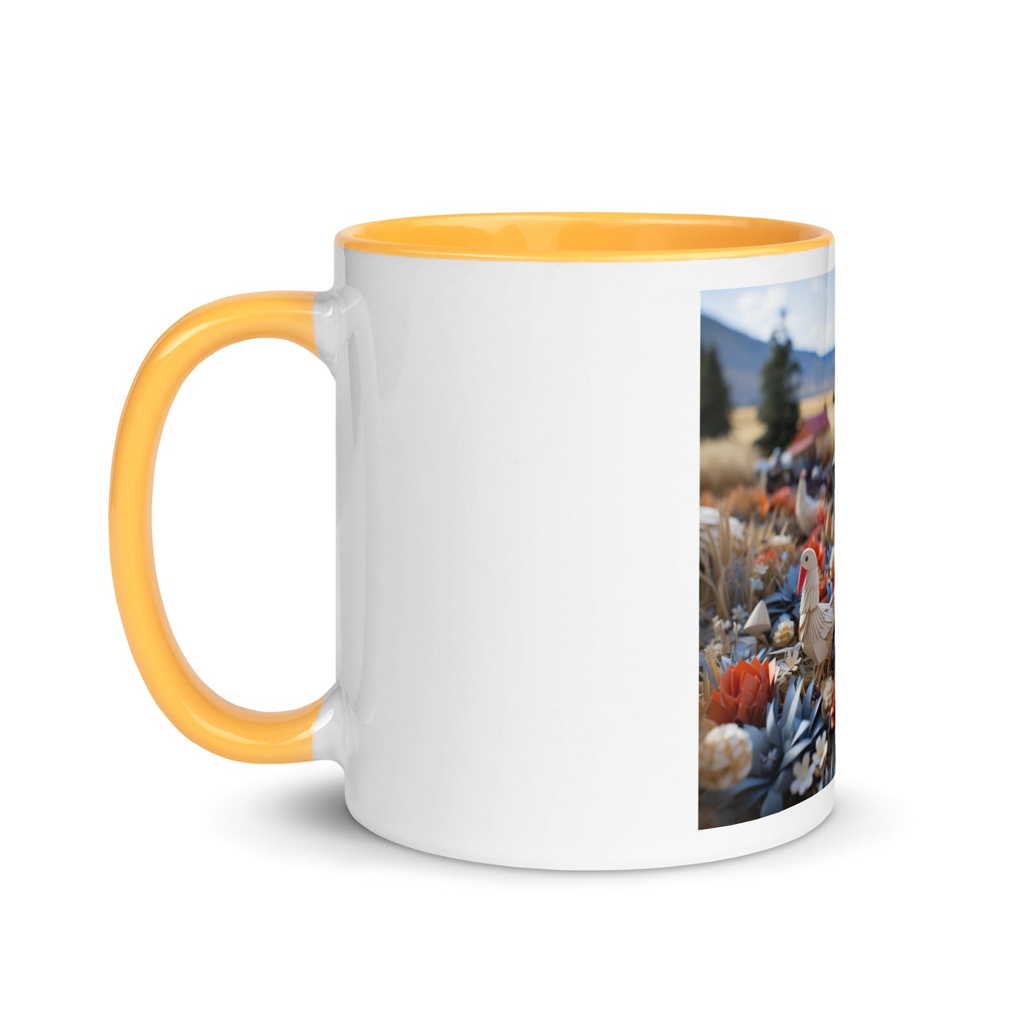 Meadow By The Farm Series Print #6 - Mug with Color Inside