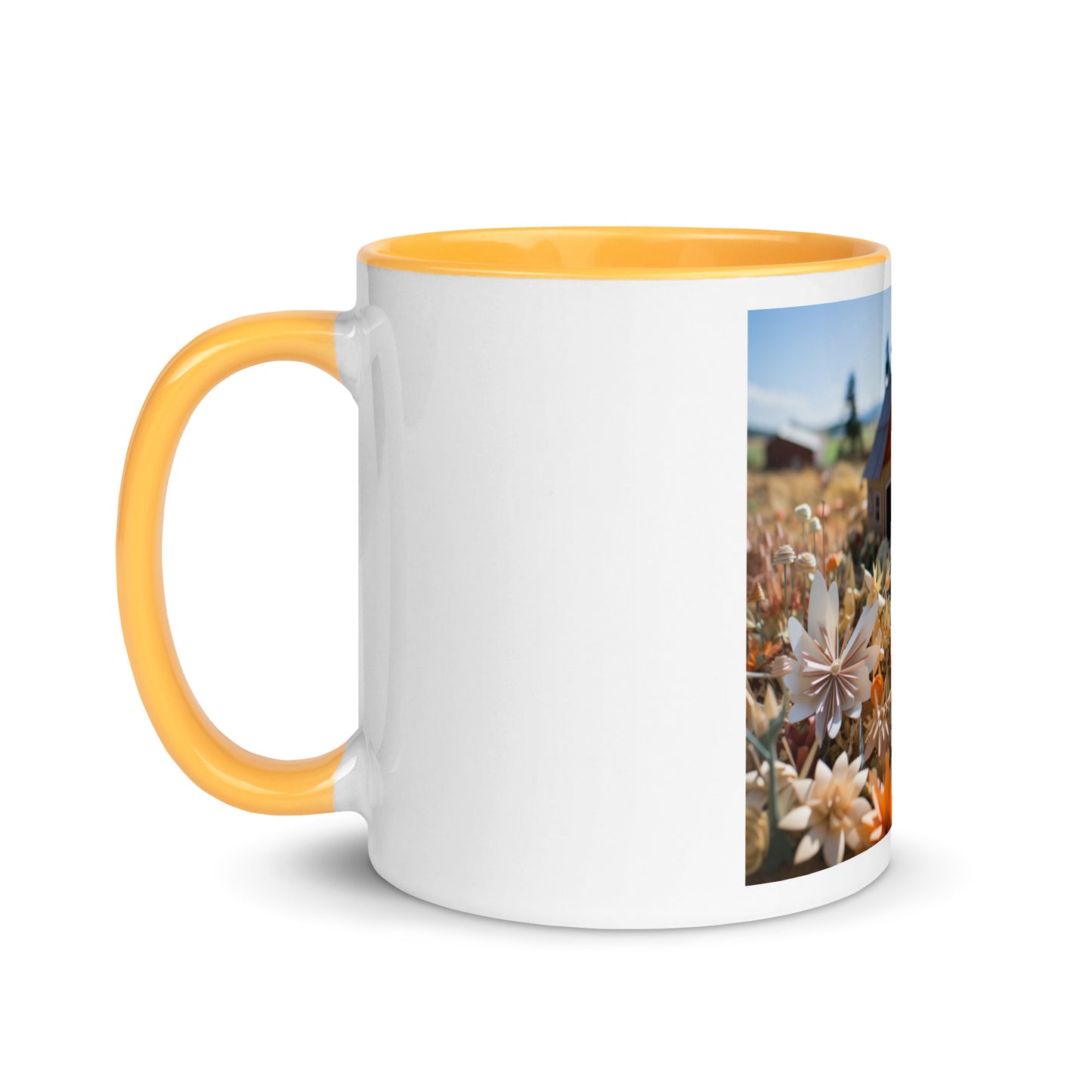 Meadow By The Farm Series Print #4 - Mug with Color Inside