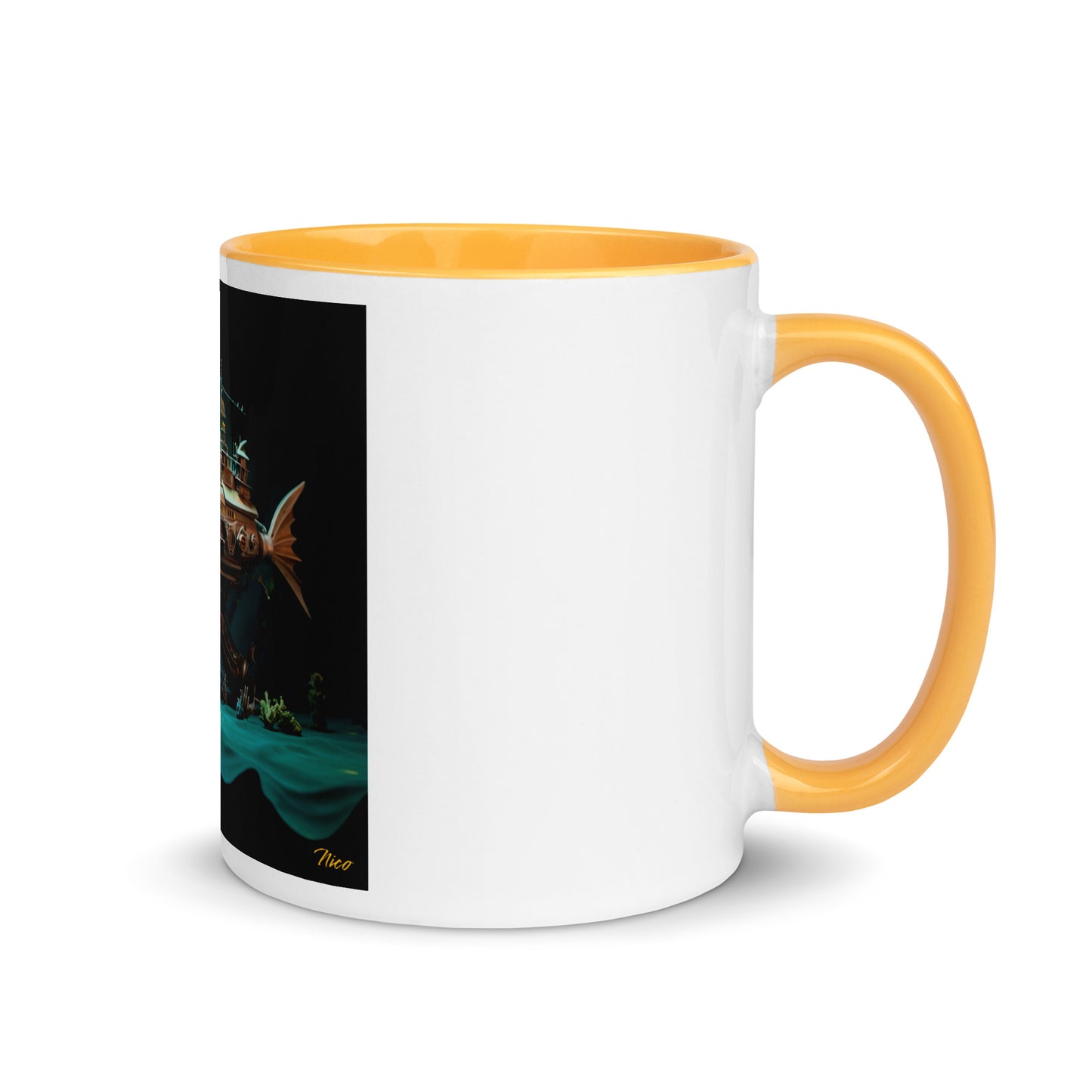 20,000 Leagues Under The Sea Series Print #2 - Mug with Color Inside