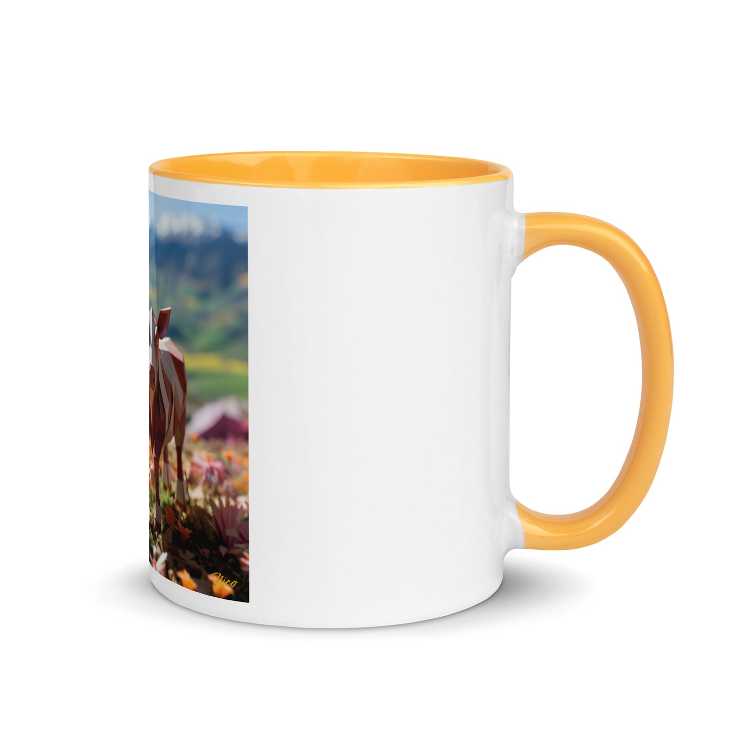 Meadow By The Farm Series Print #1 - Mug with Color Inside