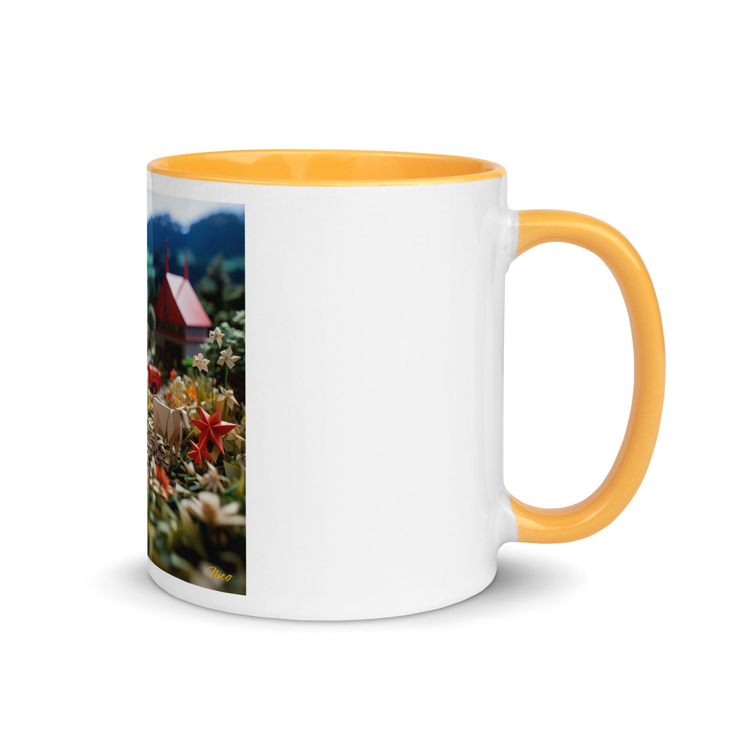 Meadow By The Farm Series Print #5 - Mug with Color Inside