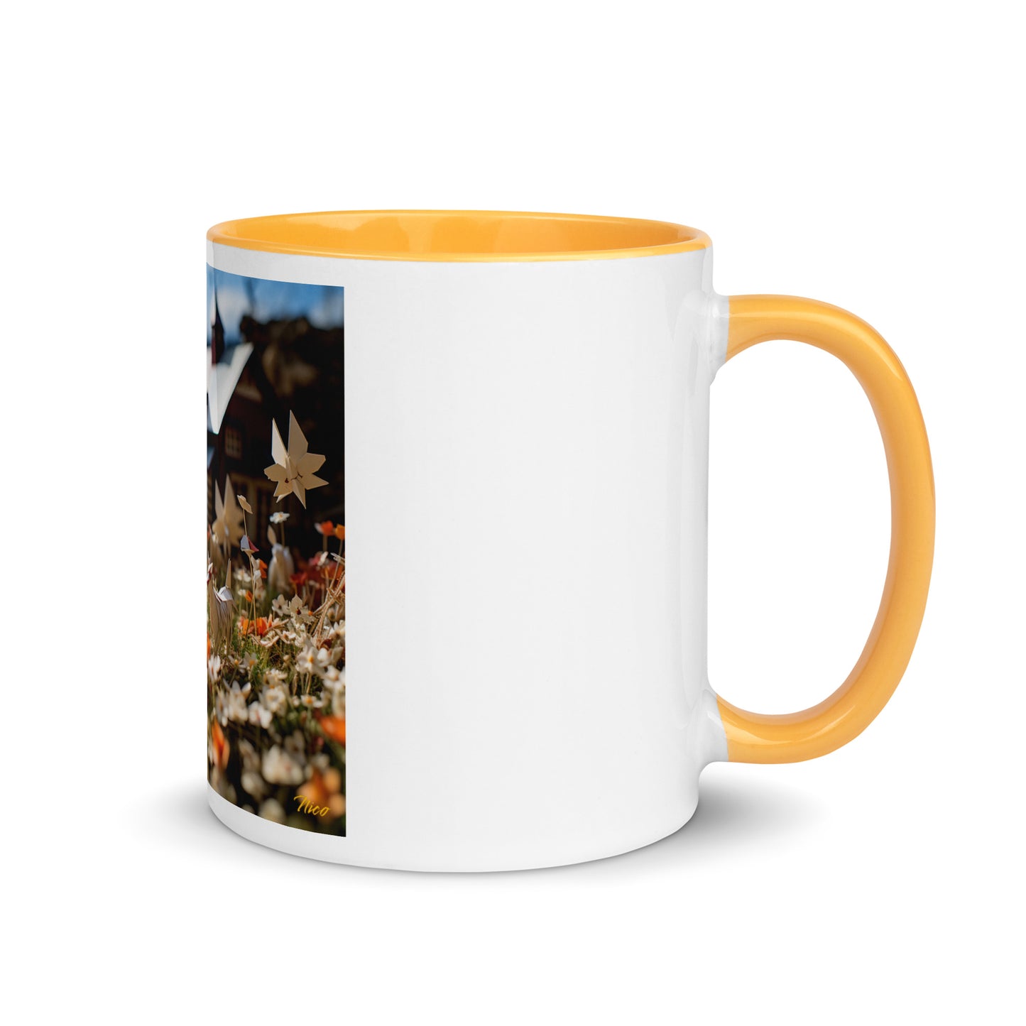 Meadow By The Farm Series Print #10 - Mug with Color Inside