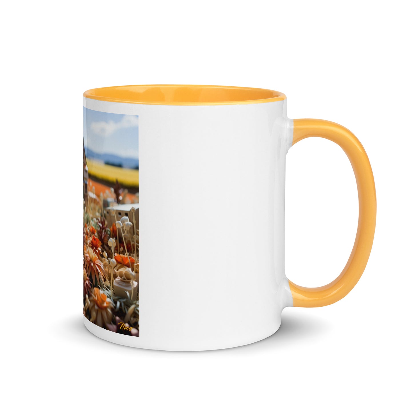 Meadow By The Farm Series Print #9 - Mug with Color Inside