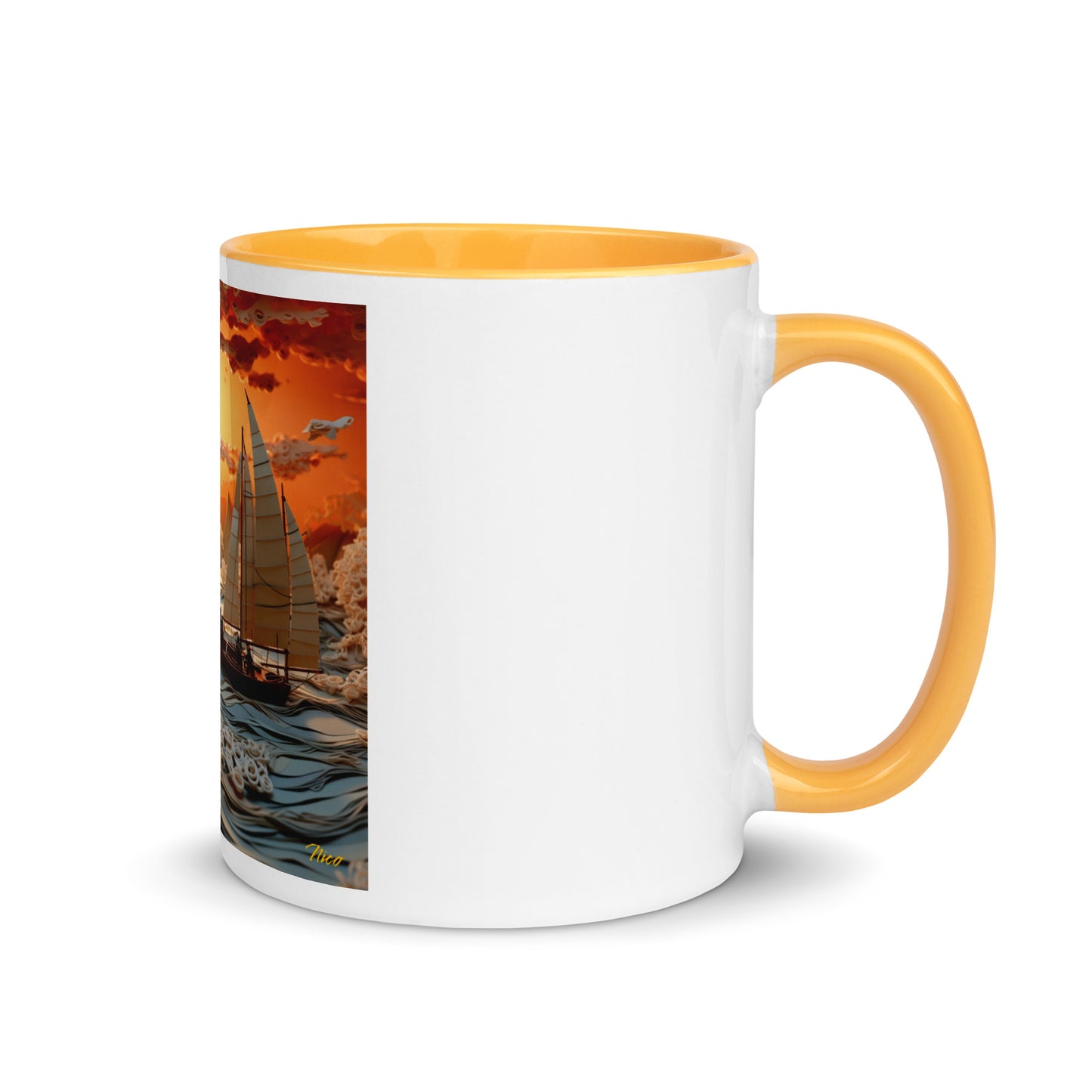 Into The Sunset Series Print #8 - Mug with Color Inside