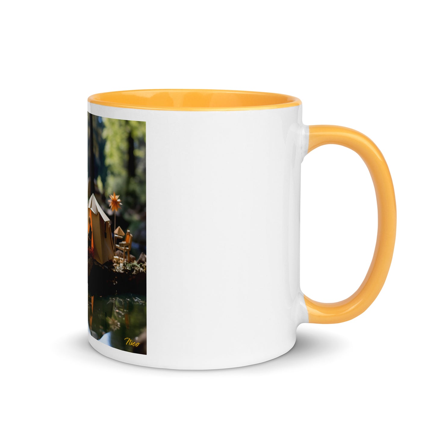 Relaxing By The Brook Series Print #4 - Mug with Color Inside