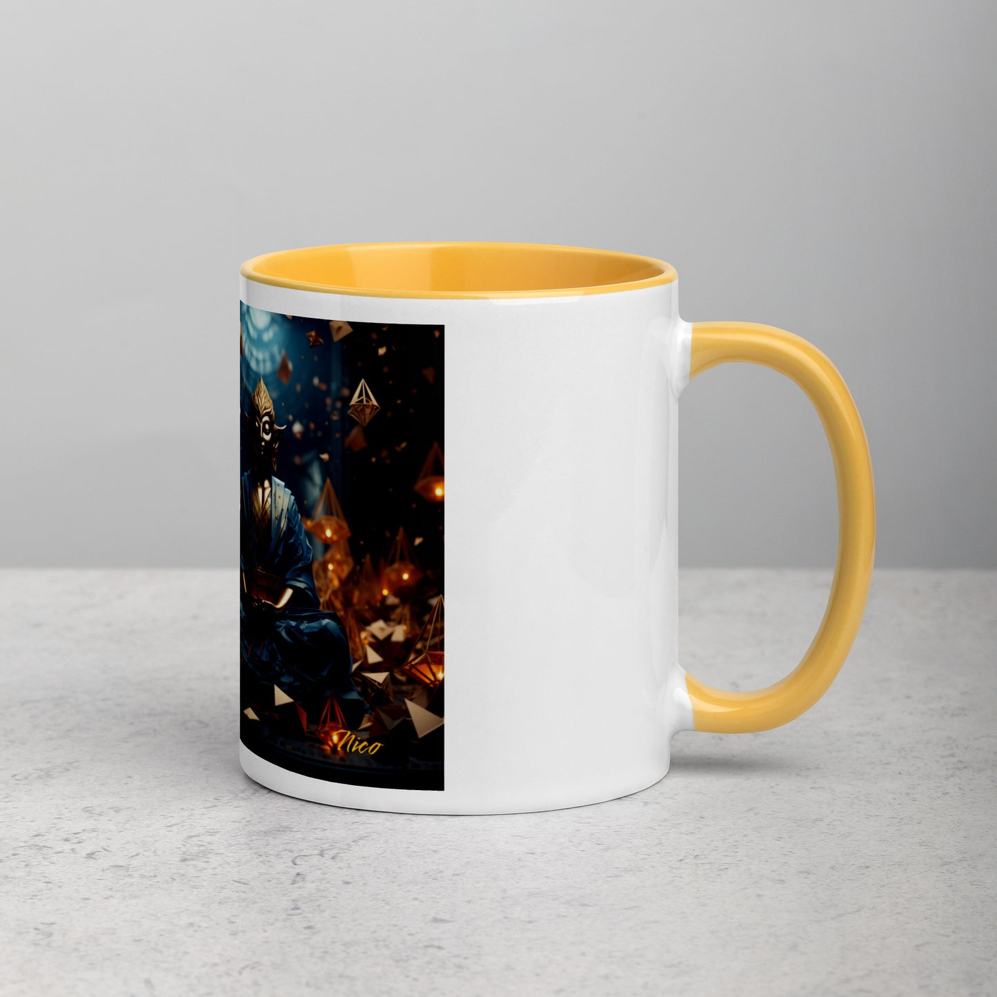 Ascending Buddha Series Print #1 - Mug with Color Inside